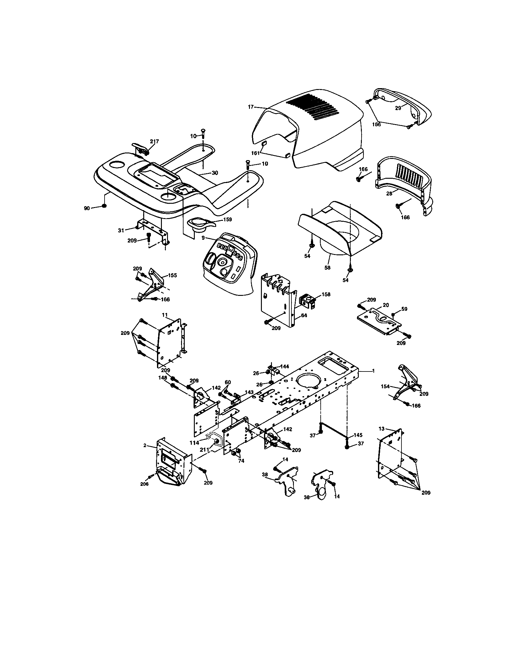 Craftsman 917273630 chassis and enclosures diagram