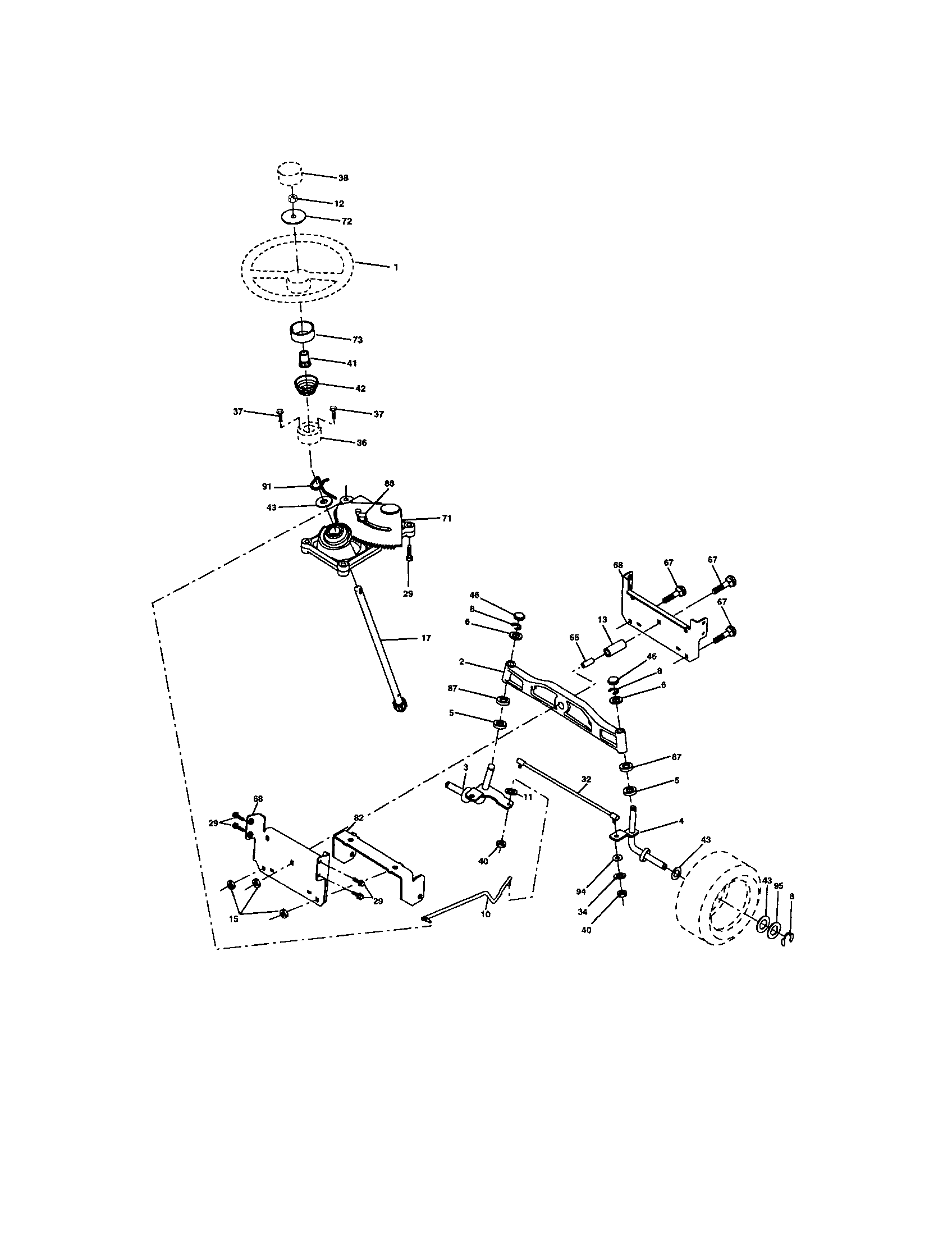 Craftsman 917273630 steering diagram