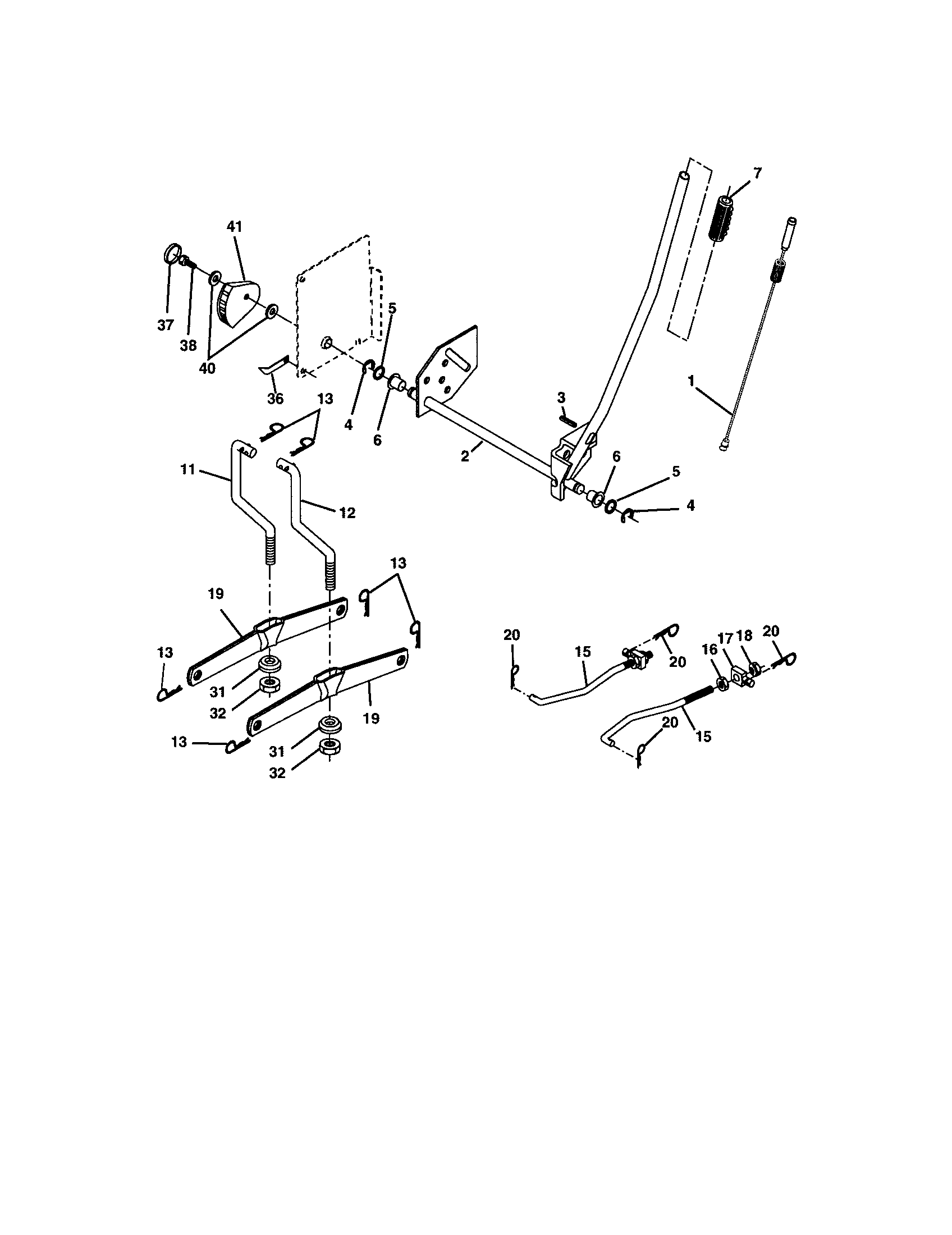 Craftsman 917273630 lift assembly diagram