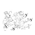 Craftsman 917371470 engine/housing/handle/bag diagram