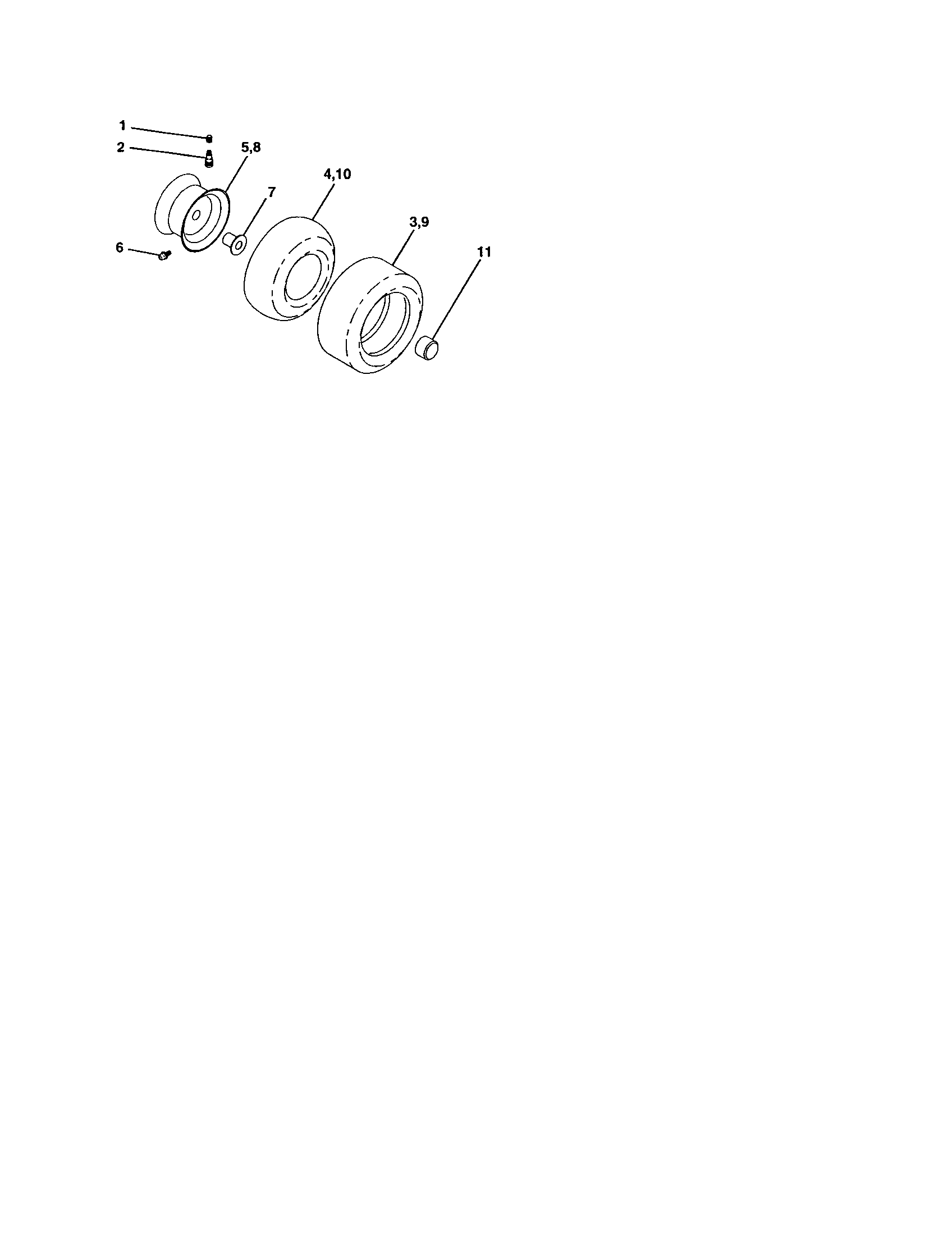 Craftsman 917273640 wheels and tires diagram