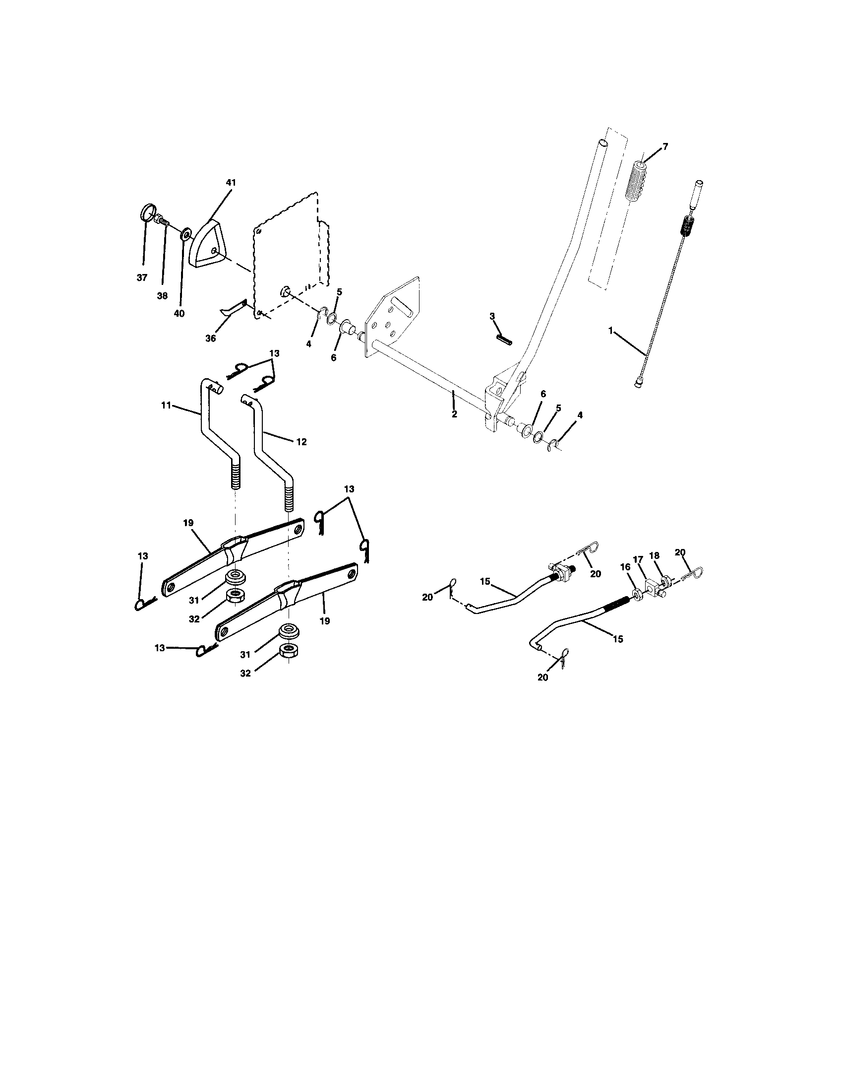 Craftsman 917273640 lift assembly diagram
