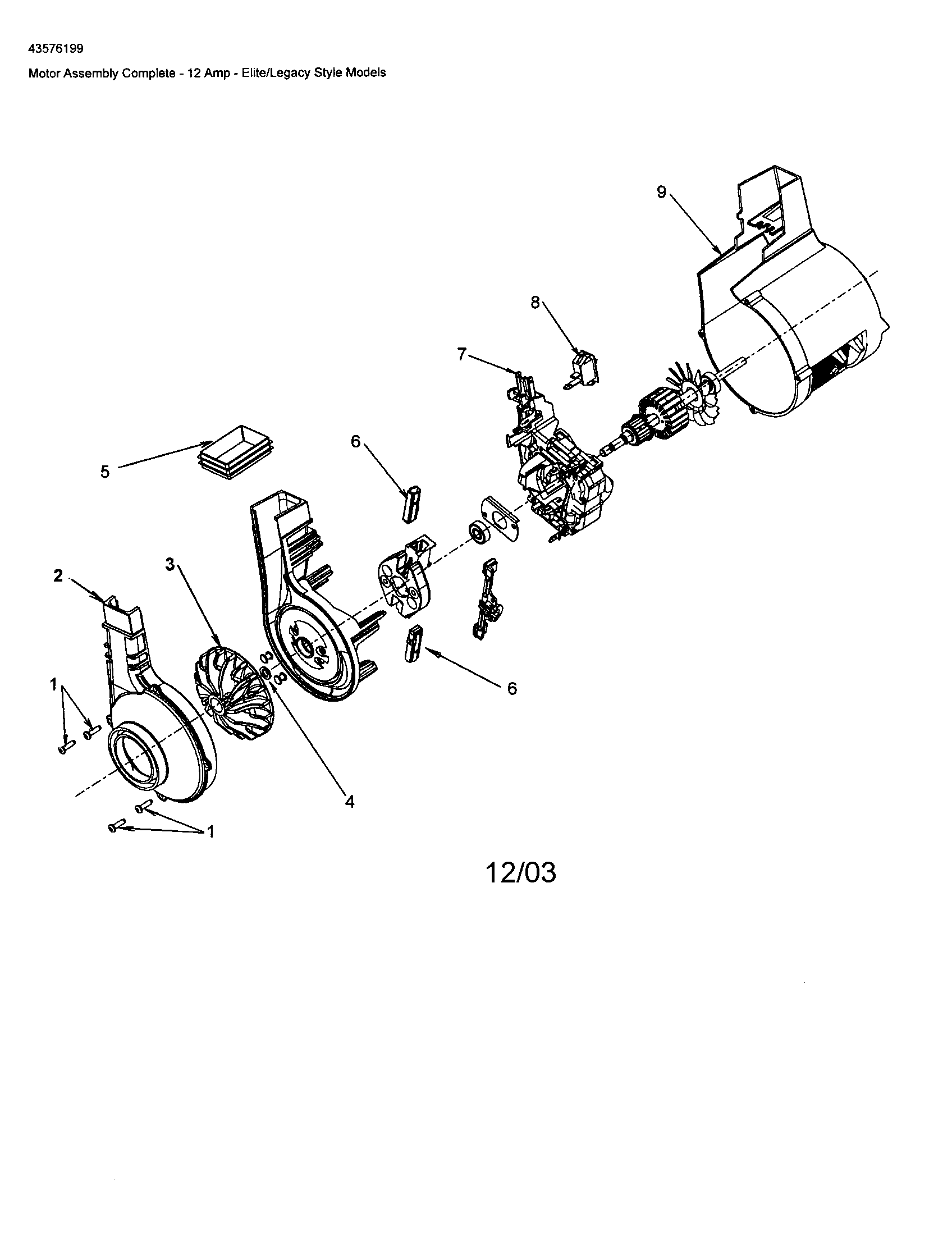 Hoover U5246-940 motor diagram