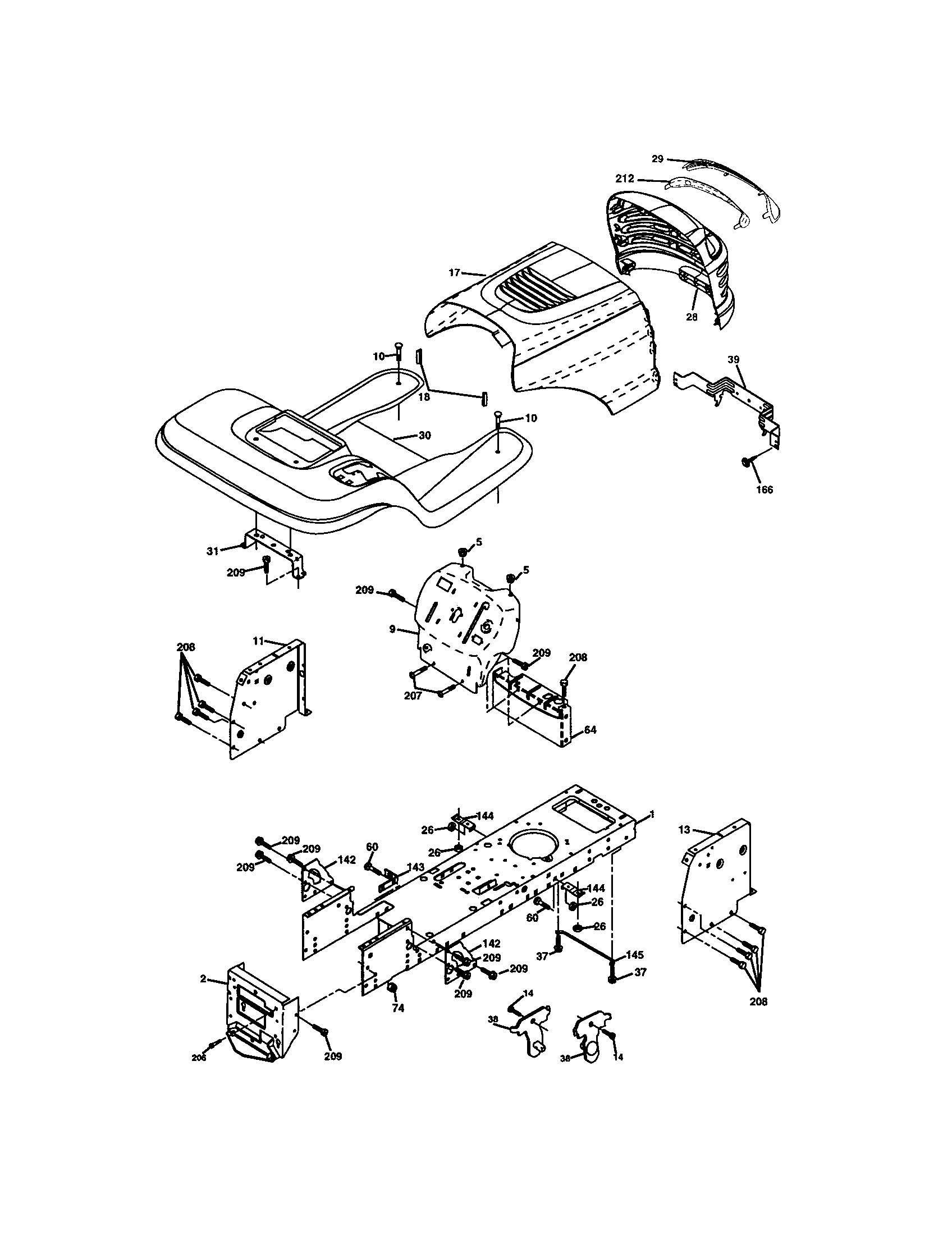 Craftsman 917273391 chassis and enclosures diagram