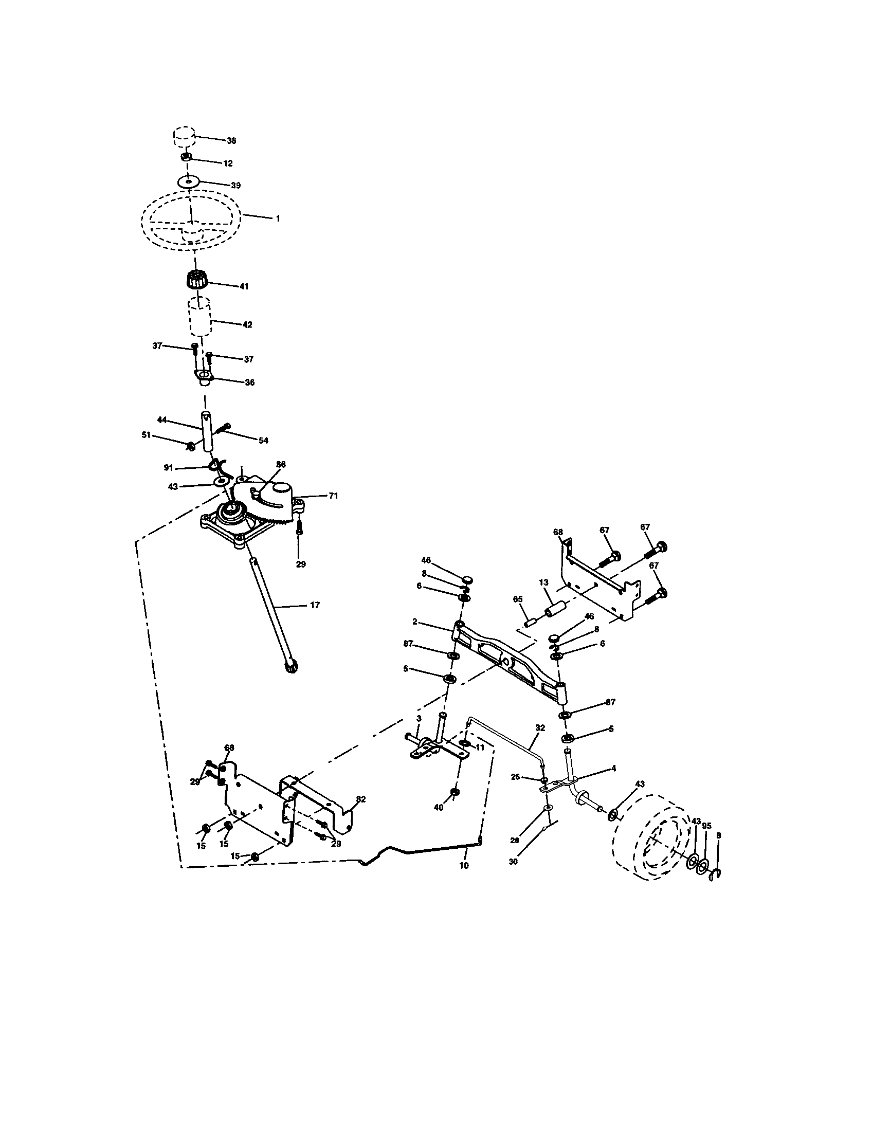 Craftsman 917273391 steering diagram