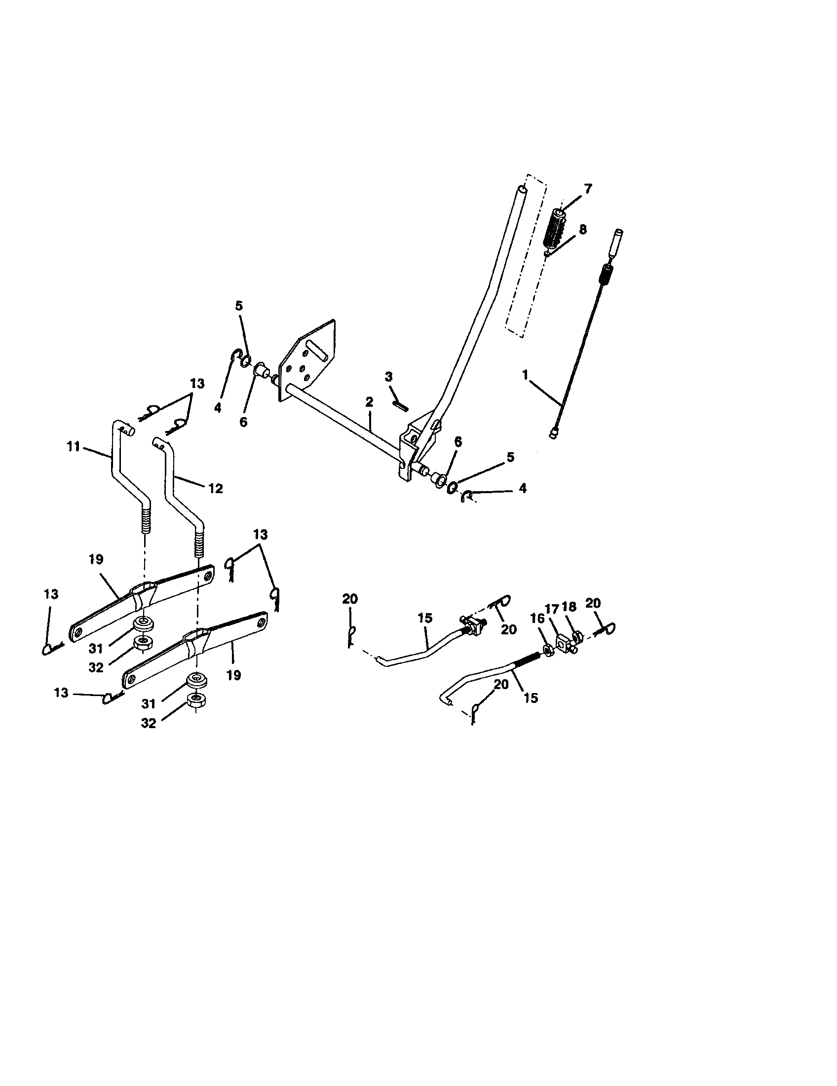 Craftsman 917273380 lift assembly diagram