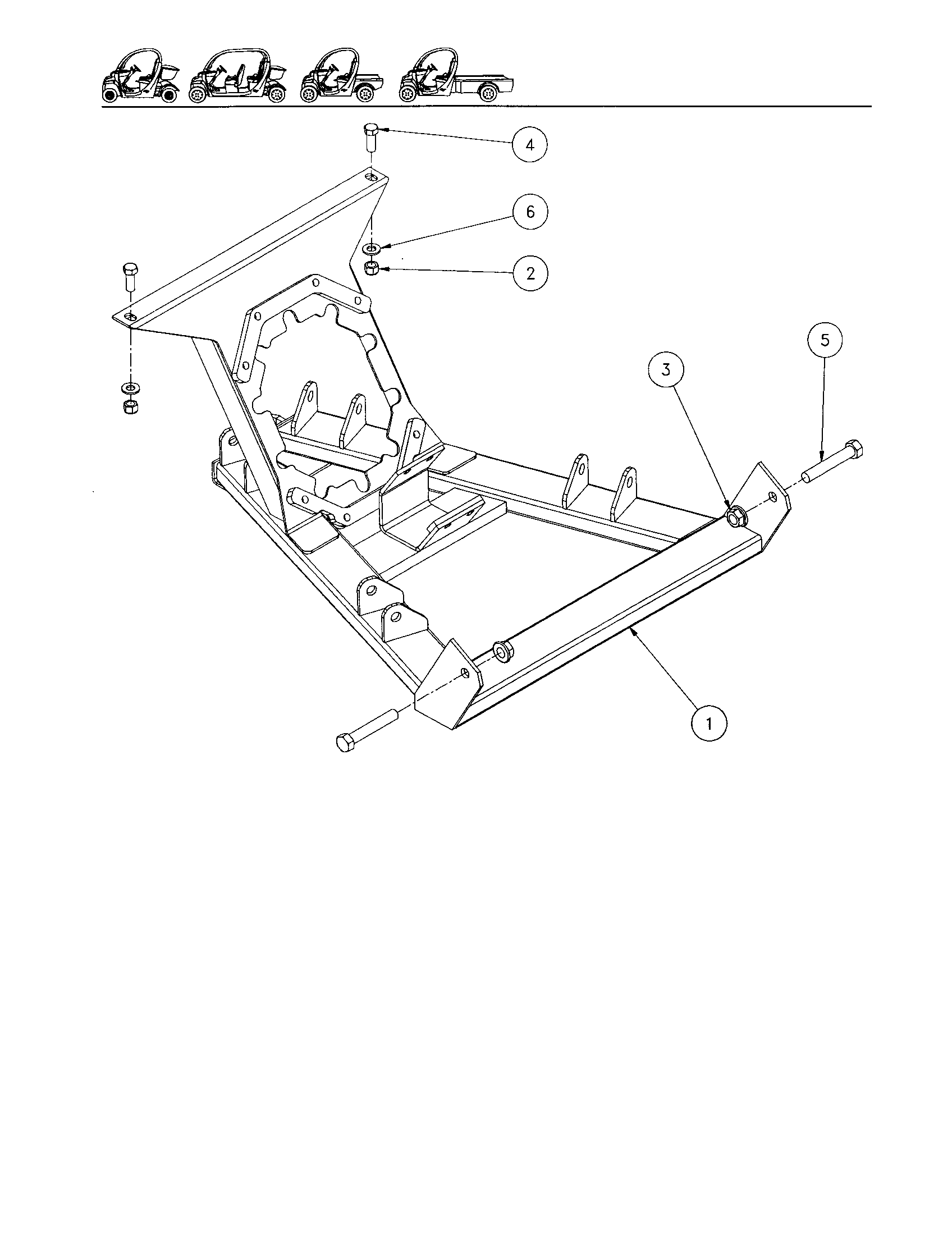Gem Products GEM E825 support frame - front assembly diagram