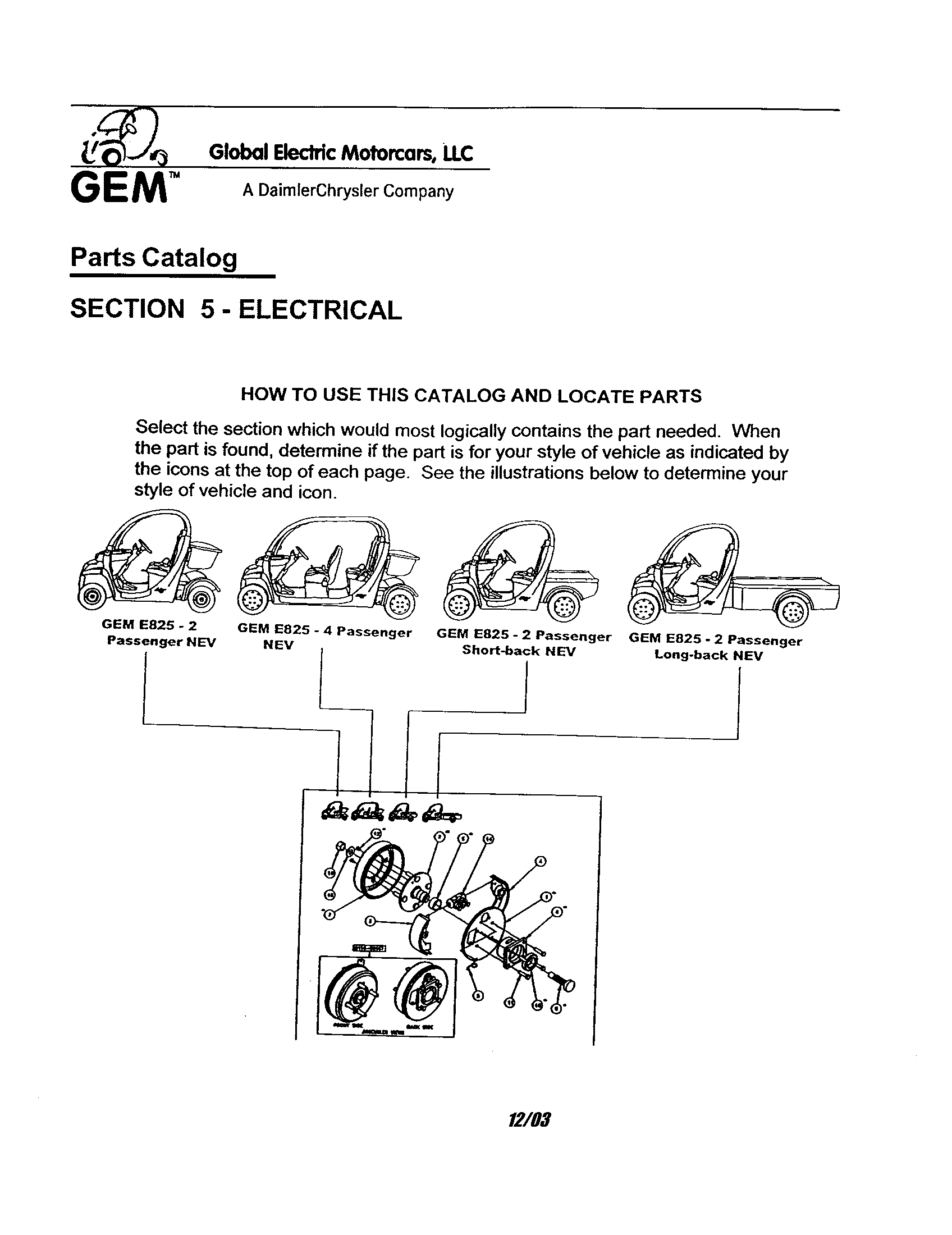 Gem Products GEM E825 electrical - section 5 diagram