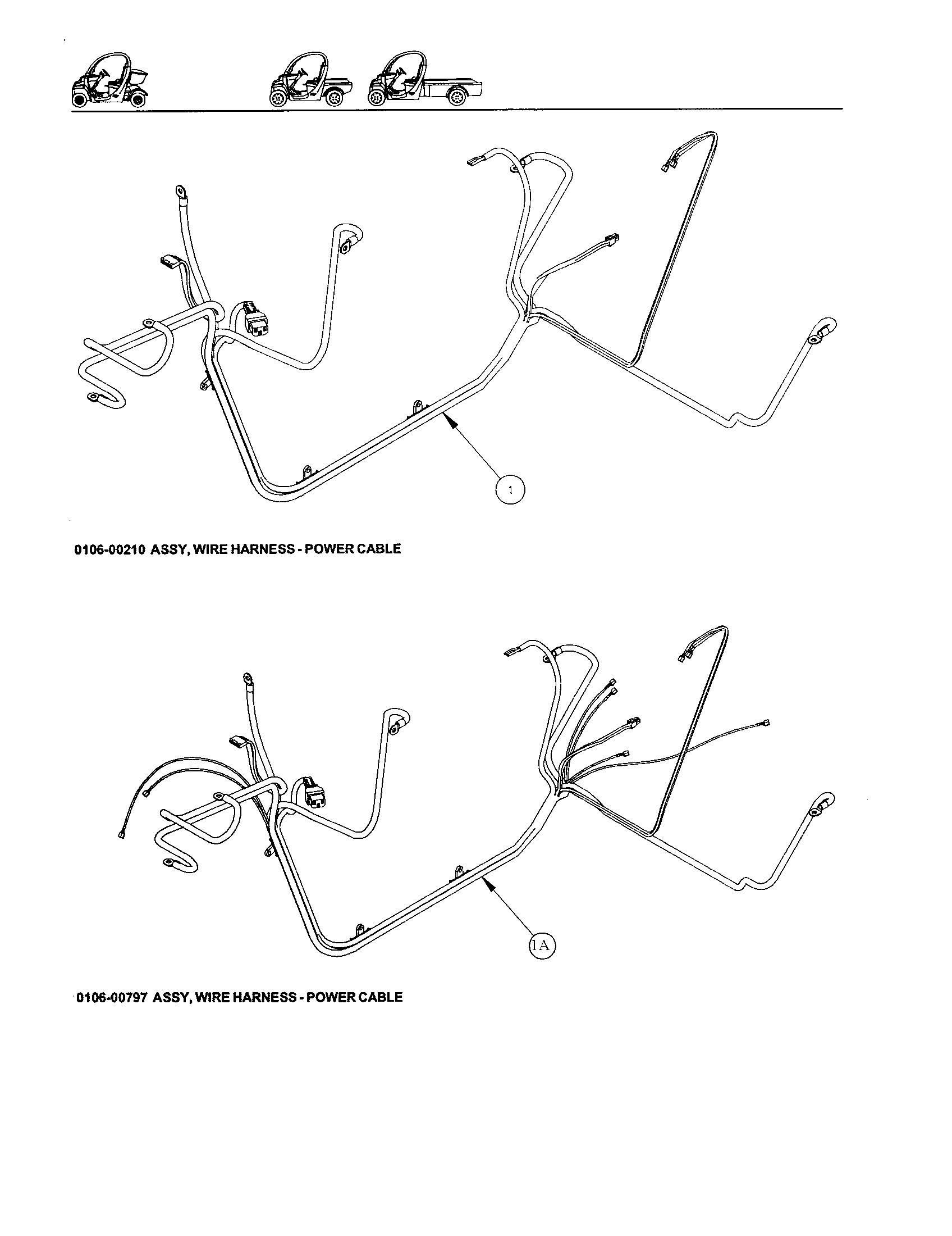 Gem Products GEM E825 wire harness - power cable diagram