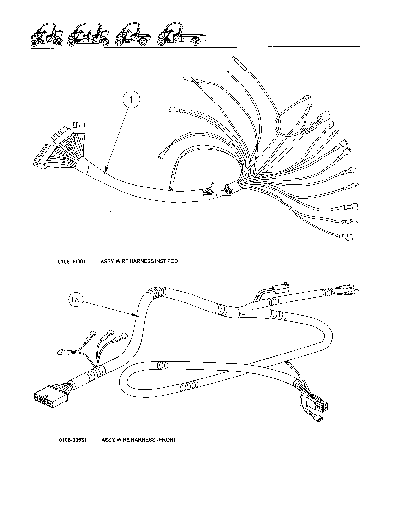 Gem Products GEM E825 wire harness inst. pod diagram