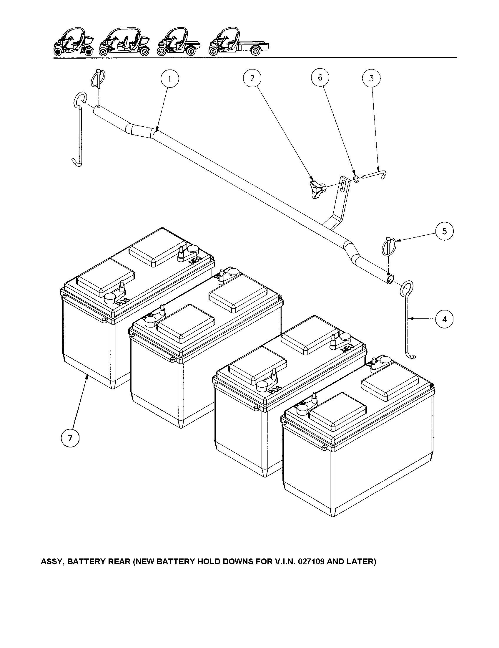 Gem Products GEM E825 battery, rear diagram