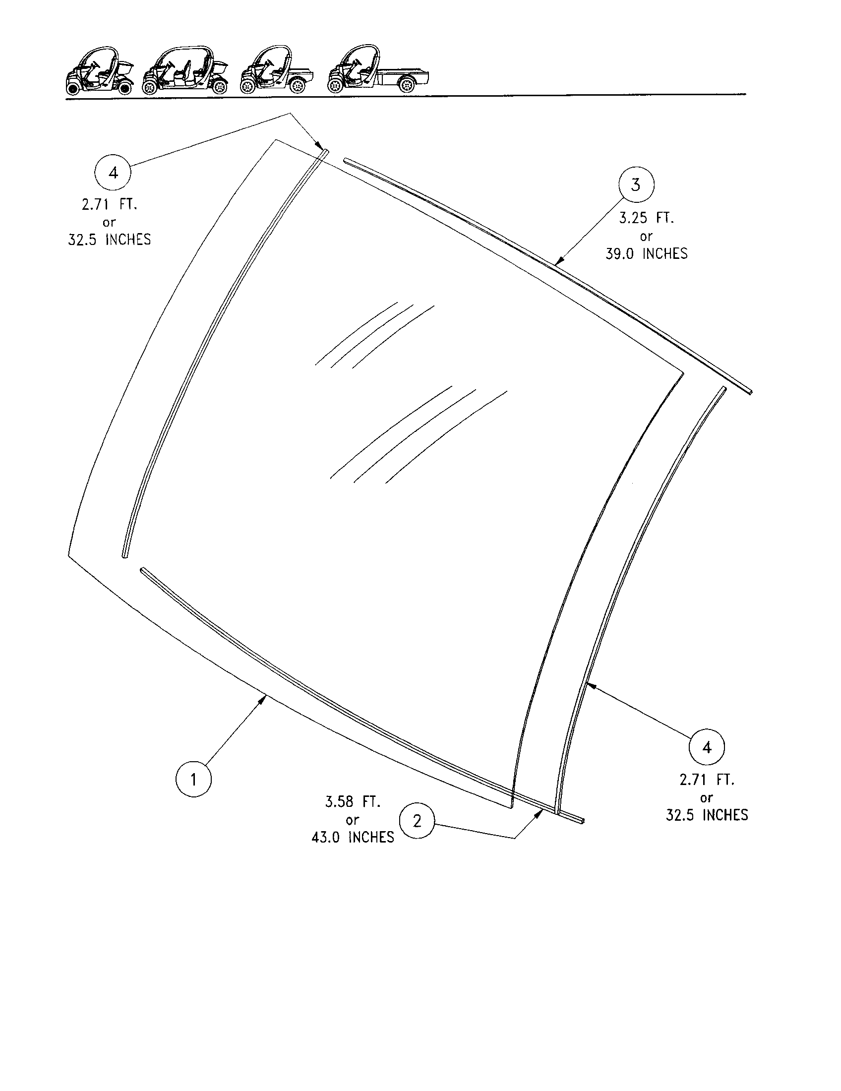 Gem Products GEM E825 wind shield diagram