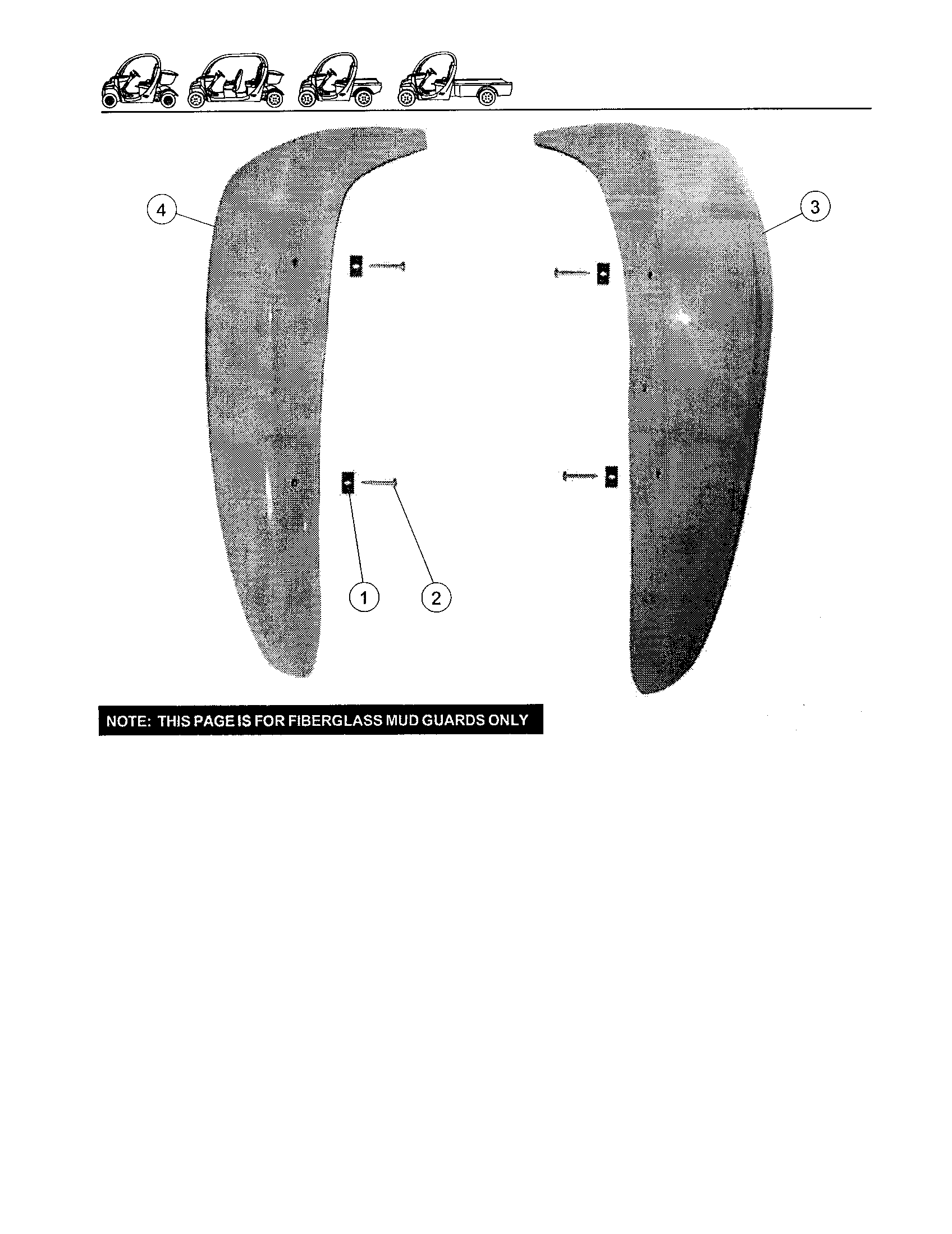 Gem Products GEM E825 mud guard's diagram