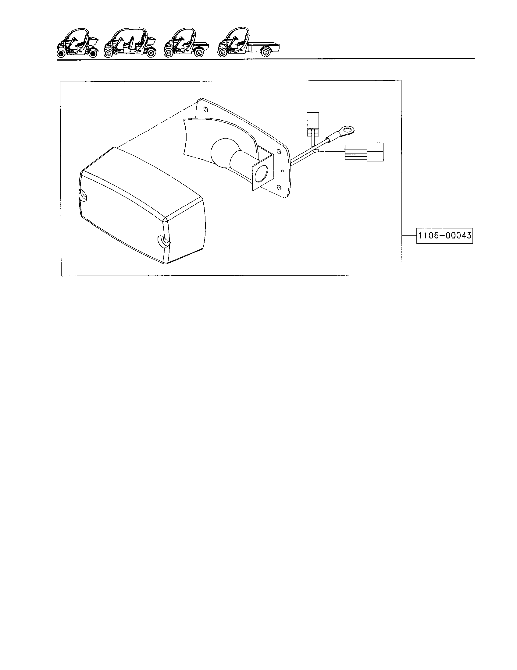 Gem Products GEM E825 tail light assembly diagram