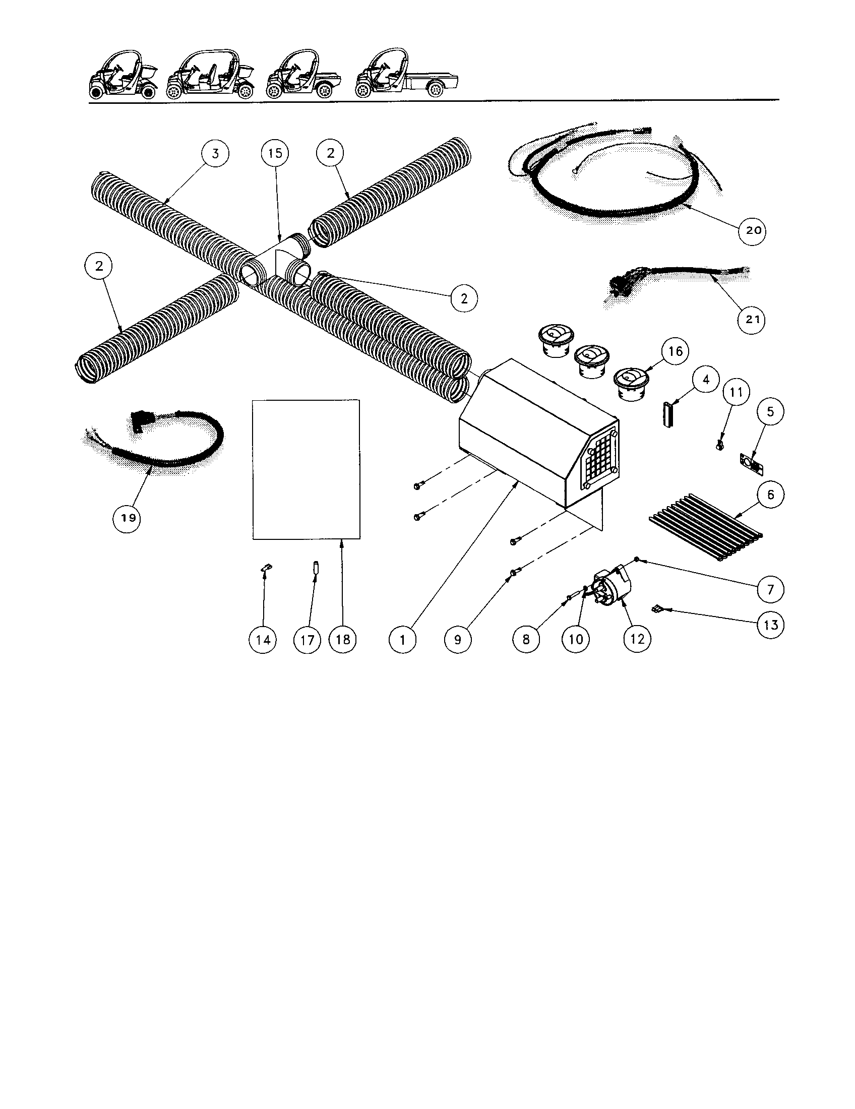Gem Products GEM E825 heater/defroster unit diagram