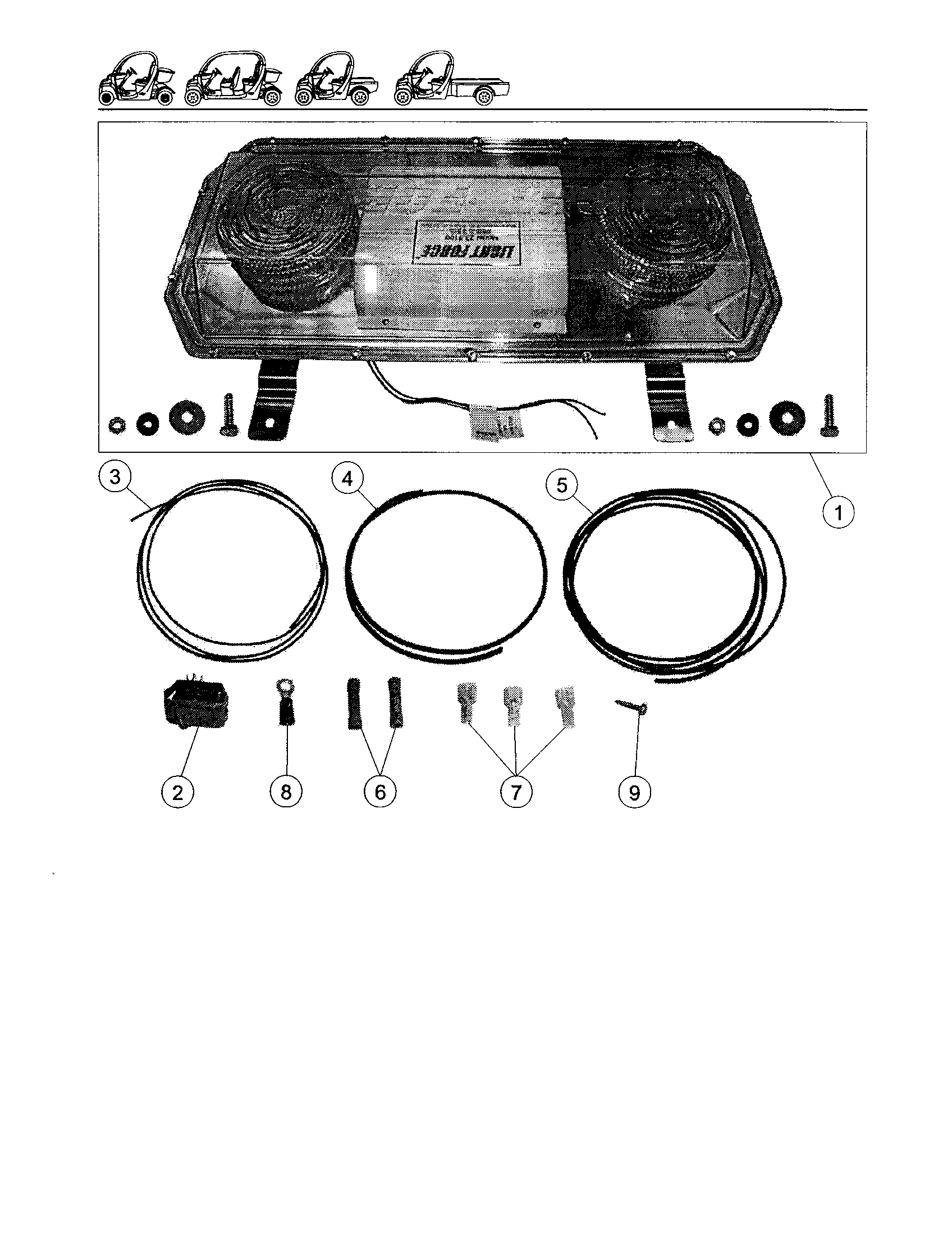 Gem Products GEM E825 lightbar - amber diagram