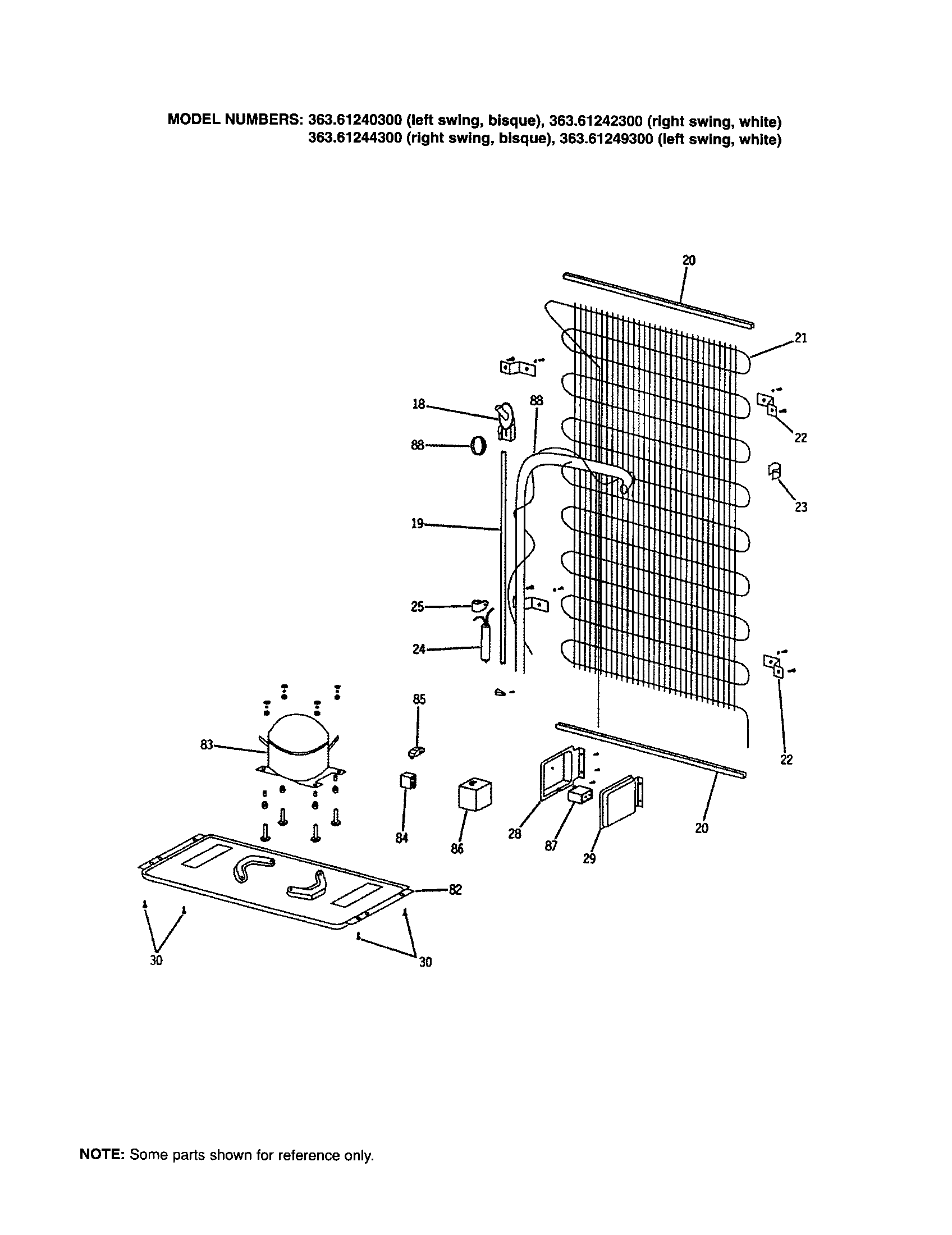Kenmore 36361240300 units diagram