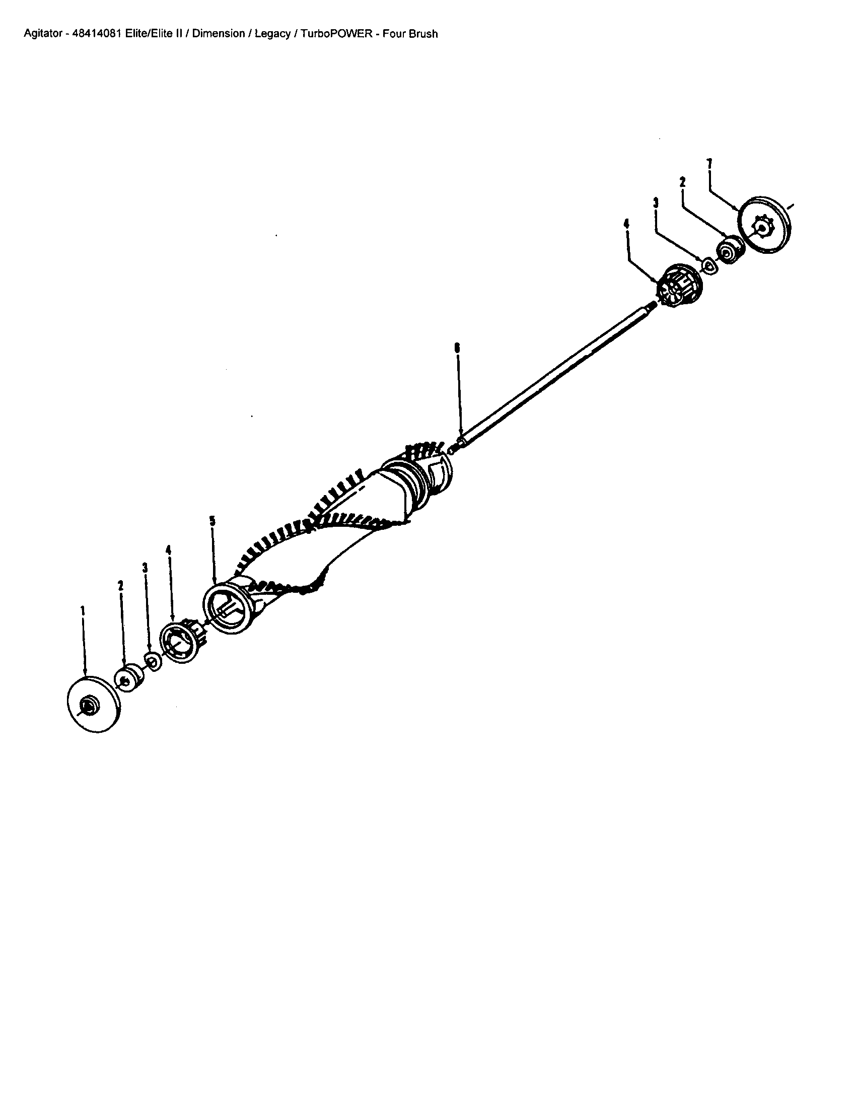 Hoover U5134920 agitator diagram