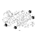 Craftsman 917388541 engine/housing/handle/bag/wheels diagram