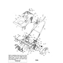 Troybilt 31AE285-063 wheels/chute/shroud/handle diagram