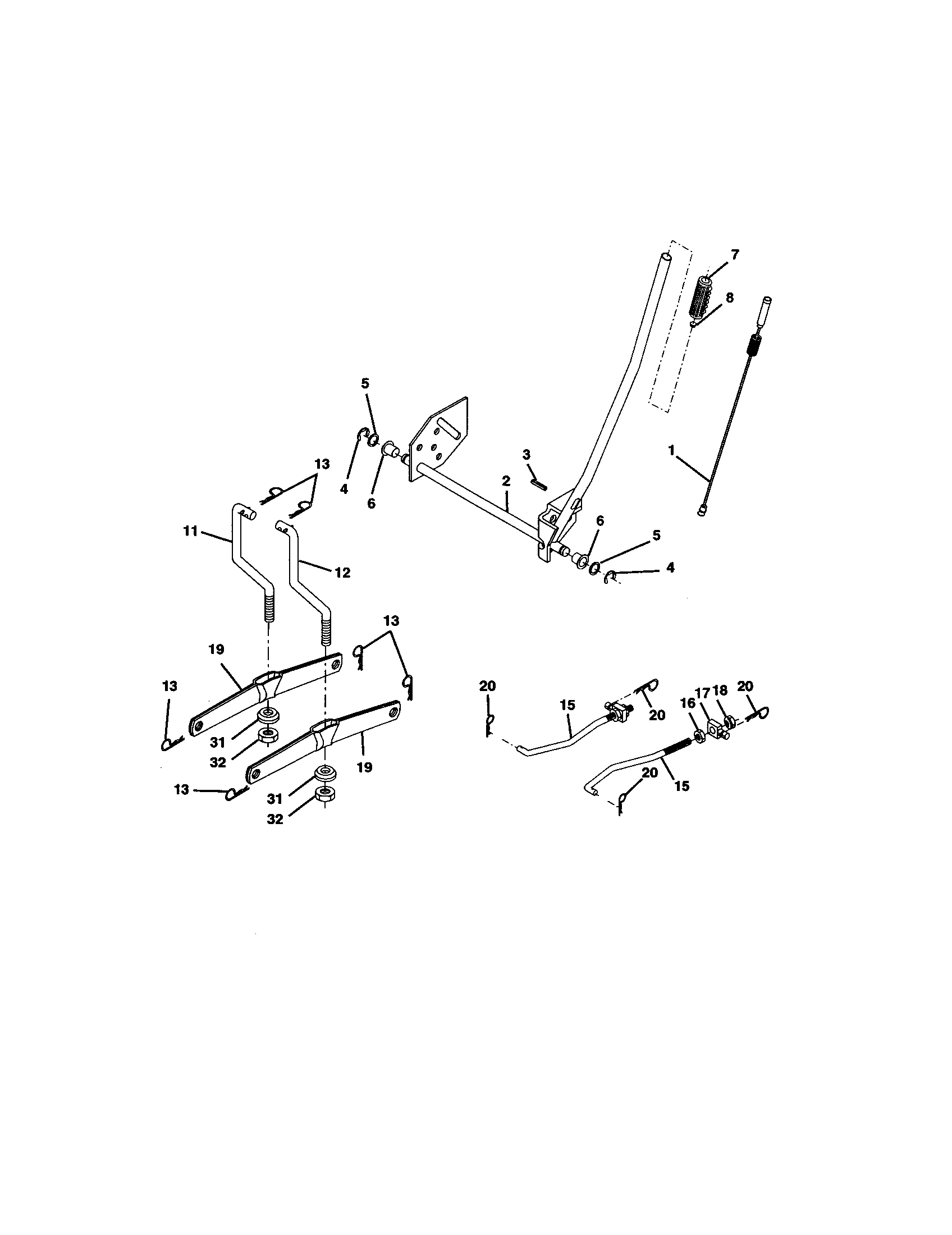 Craftsman 917277102 mower lift diagram