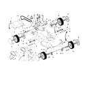 Craftsman 917371420 drive belt/wheels/gear case diagram