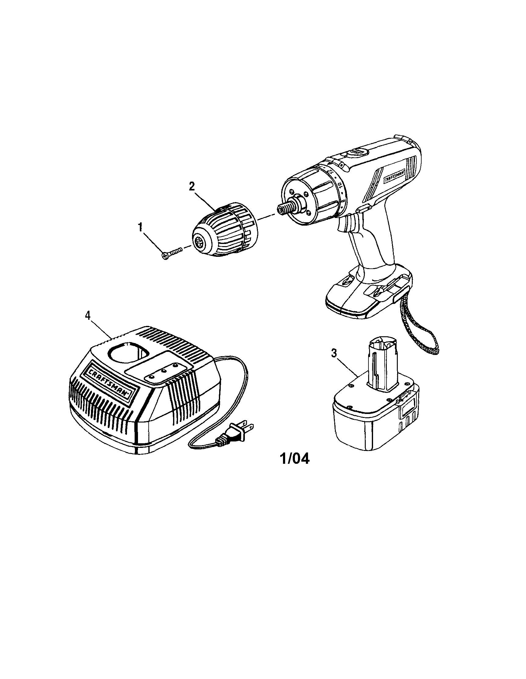 Craftsman 315114420 charger//battery/chuck diagram