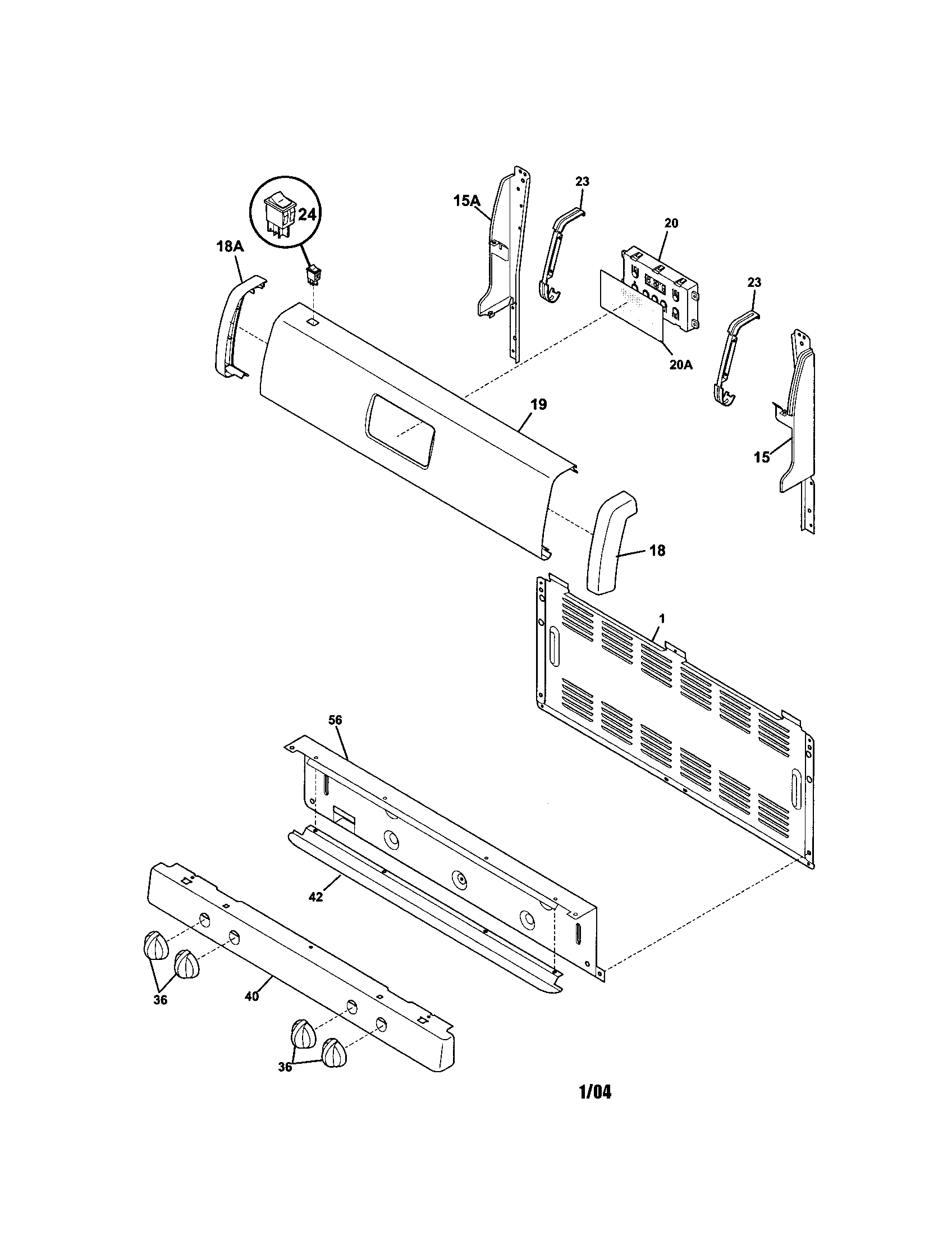 Tappan TGF336AWF backguard diagram