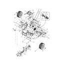 Troybilt 31AH9V75063 frame/chain/wheels/drive pulley diagram