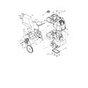 Troybilt 10530 engine shroud/belt cover diagram