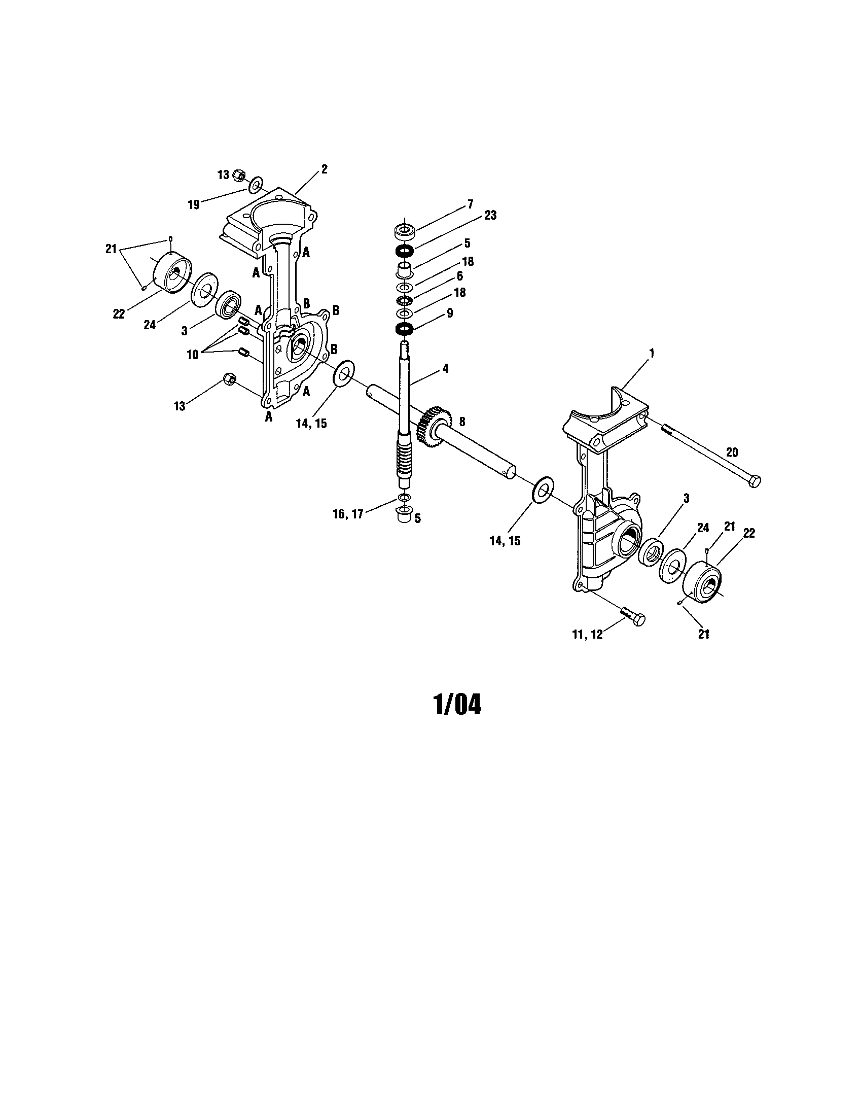 Troybilt 148H transmission assembly diagram