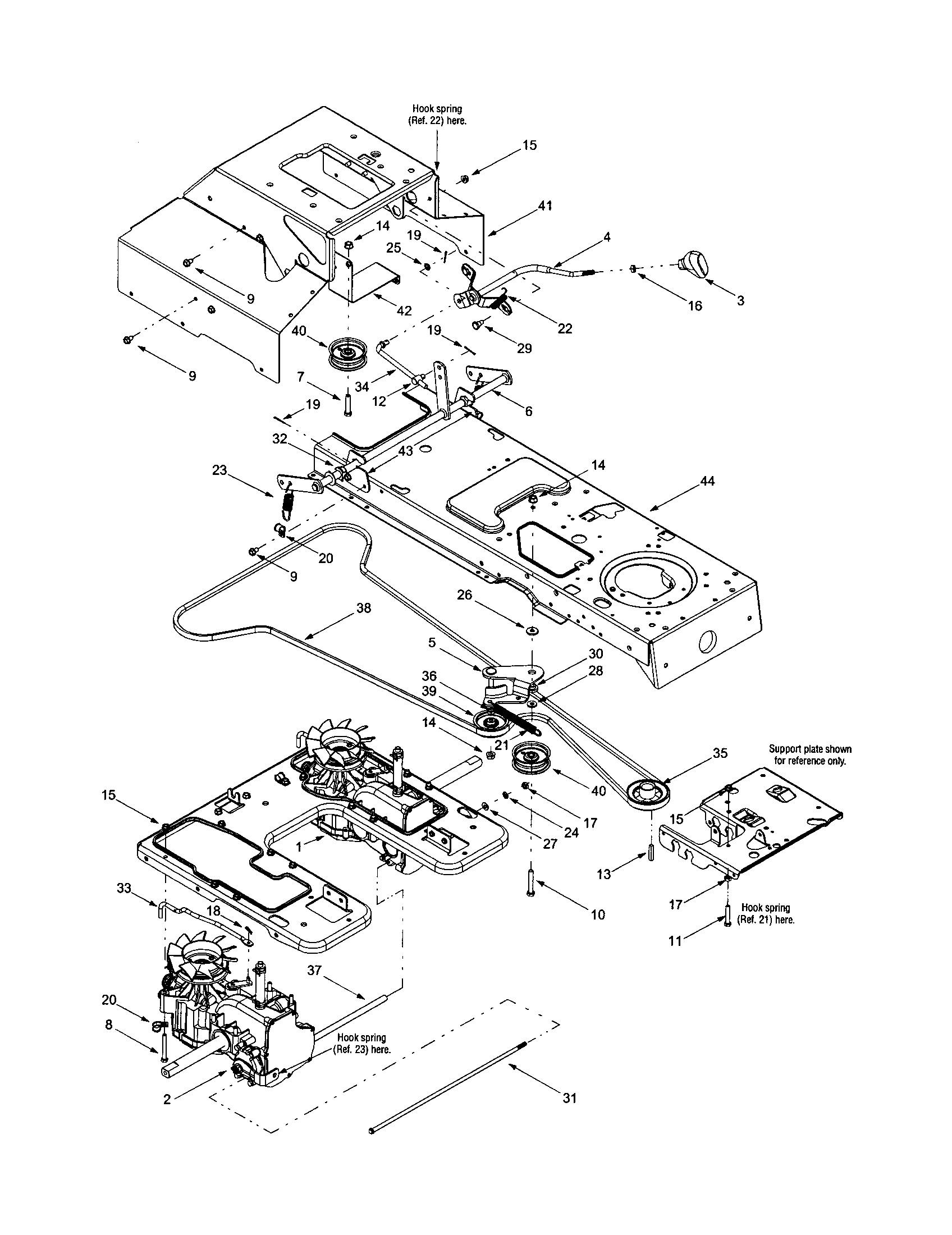 MTD 13AD624G401 lh/rh izt transmission diagram