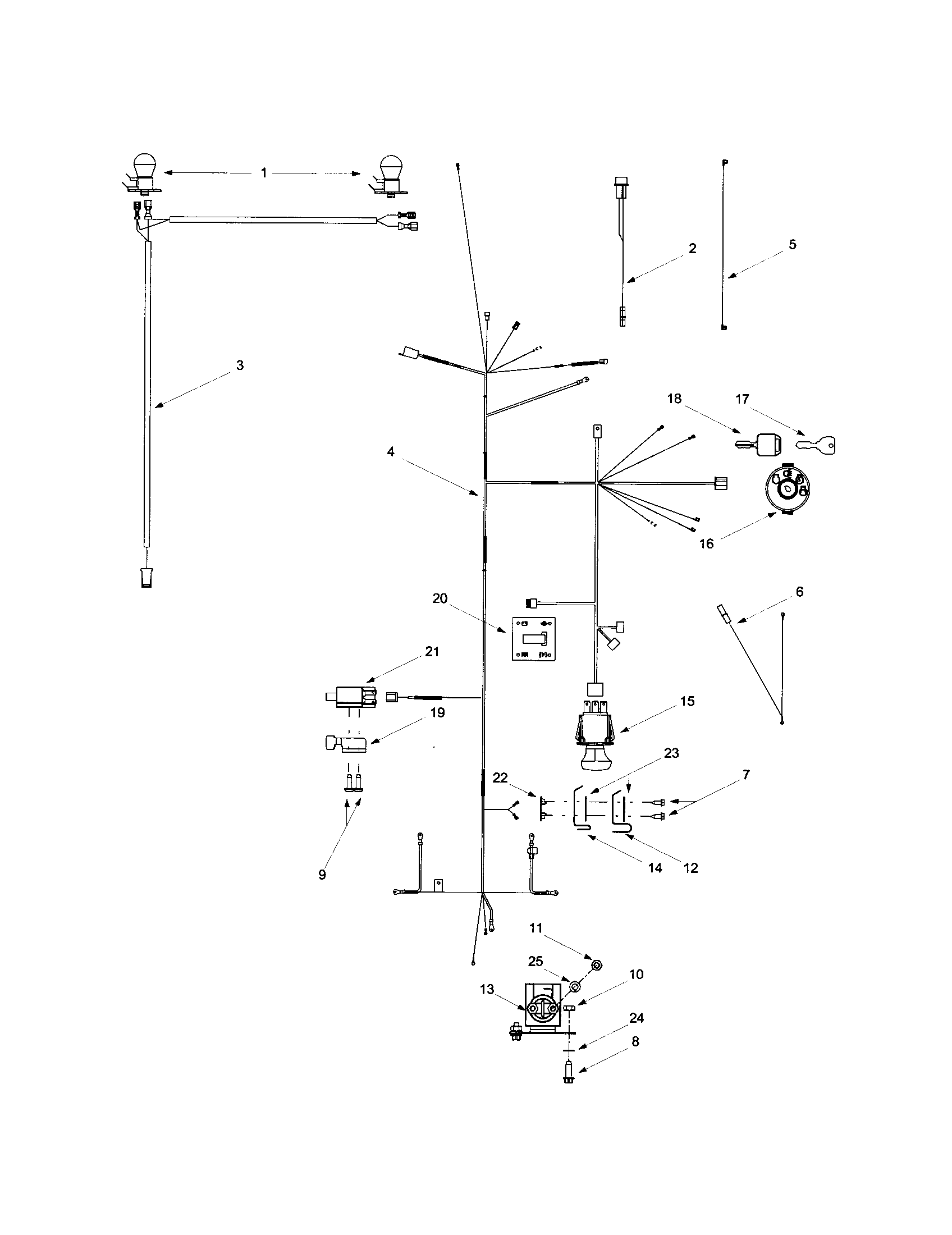 MTD 13AD624G401 ignition/wire assembly diagram