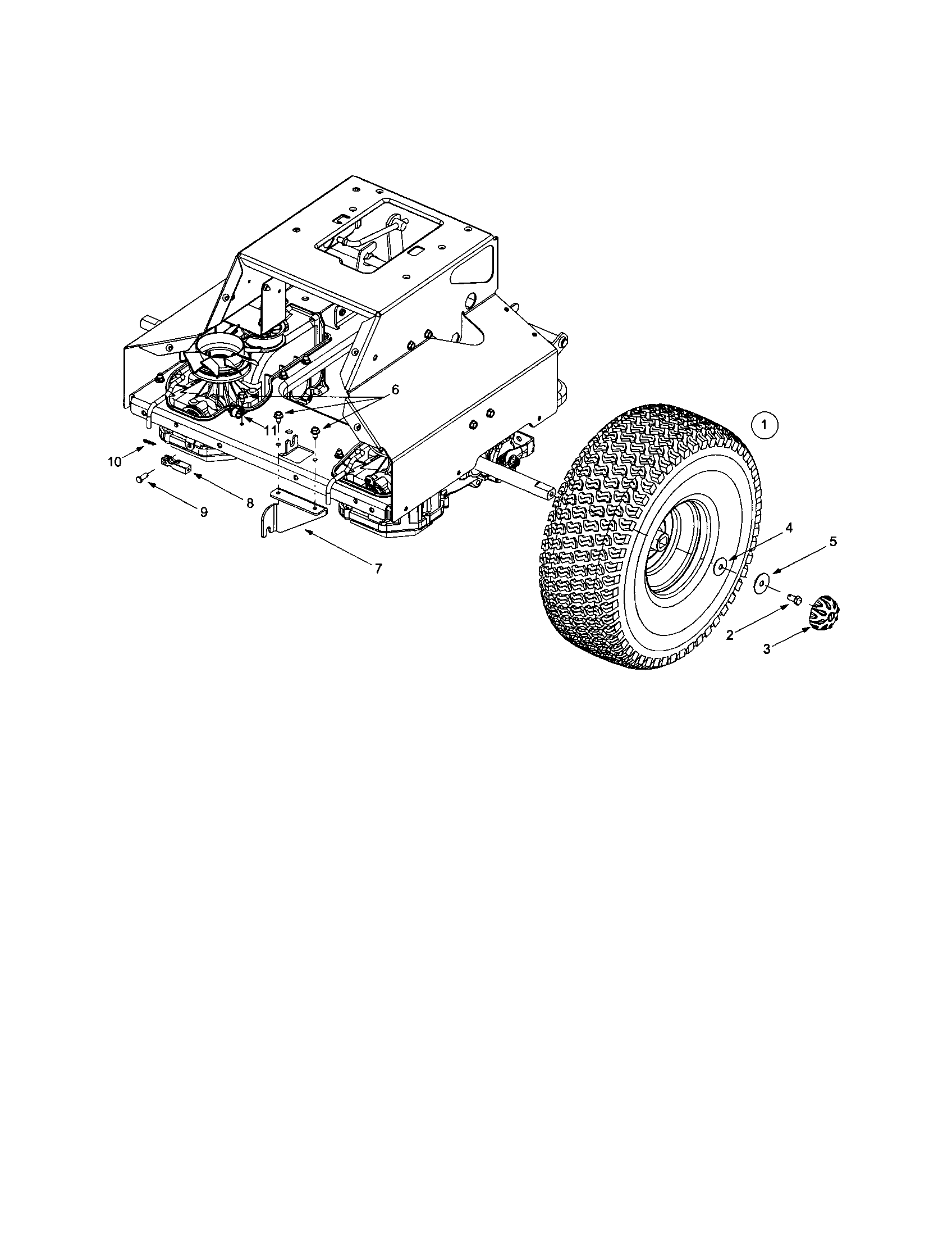 MTD 13AD624G401 wheels/tires/rim diagram