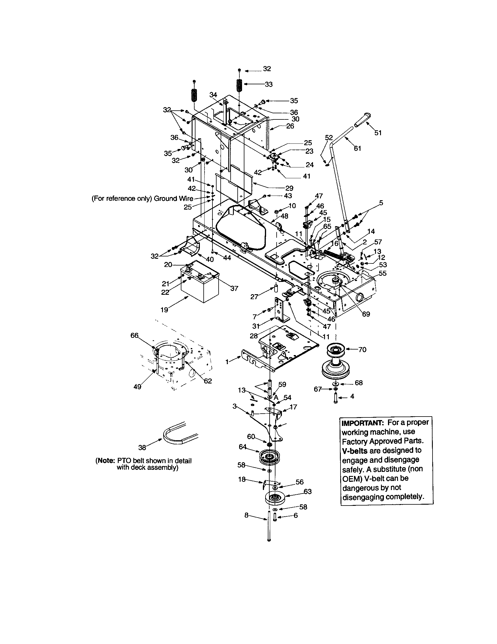 Bolens G808H deck/steering support diagram