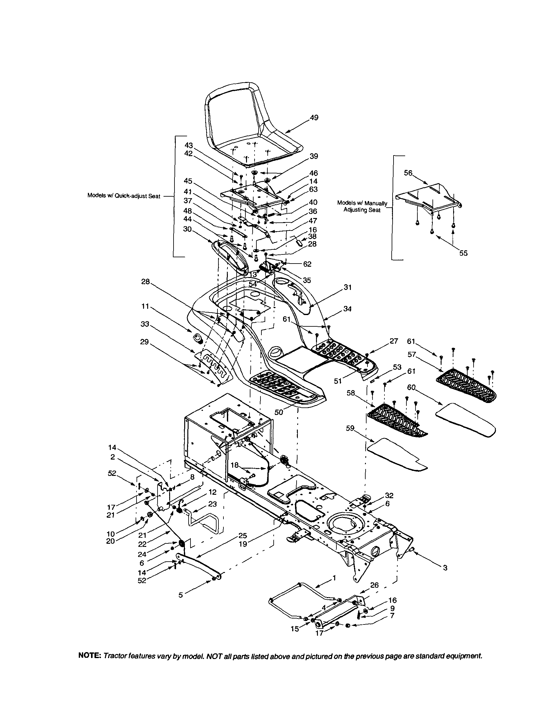 MTD 609 seat/deck stabilizer rod diagram