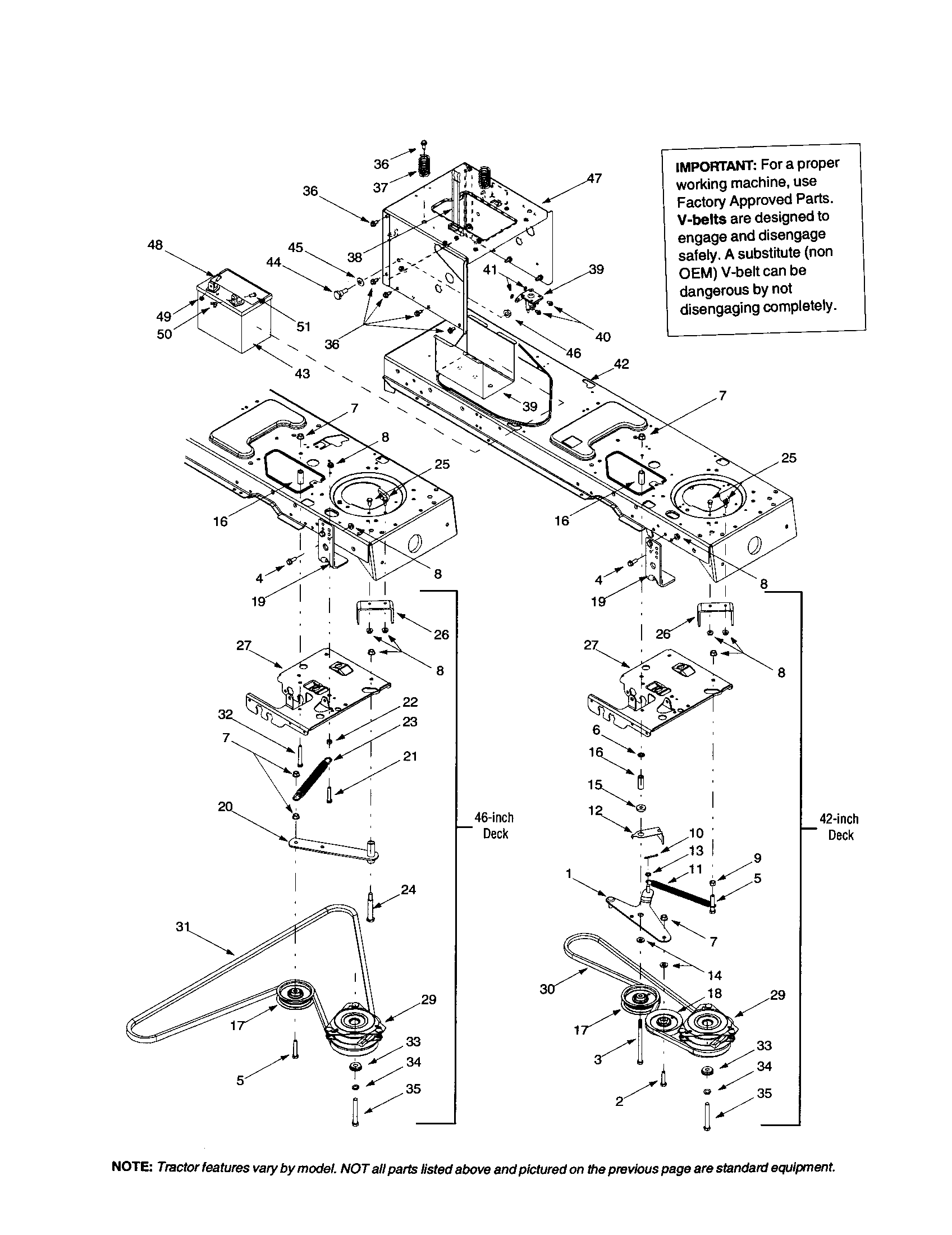 MTD 609 lower frame/decks-electric diagram
