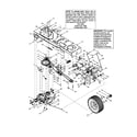 Troybilt 14AZ809H063 lower frame assembly/wheel diagram