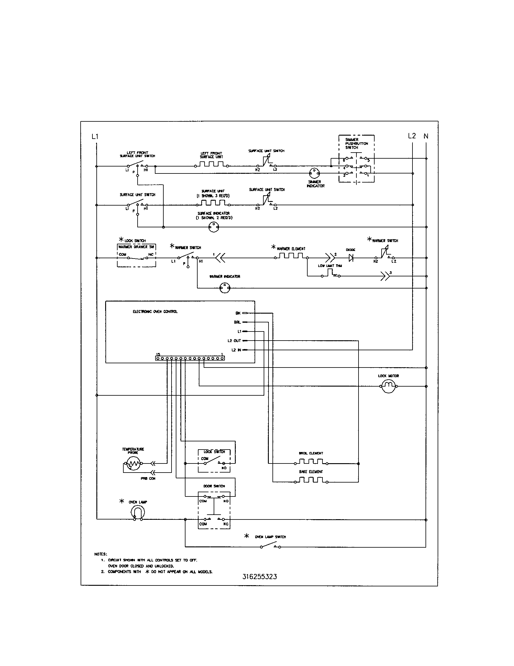 Kenmore 79093852302 wiring schematic diagram