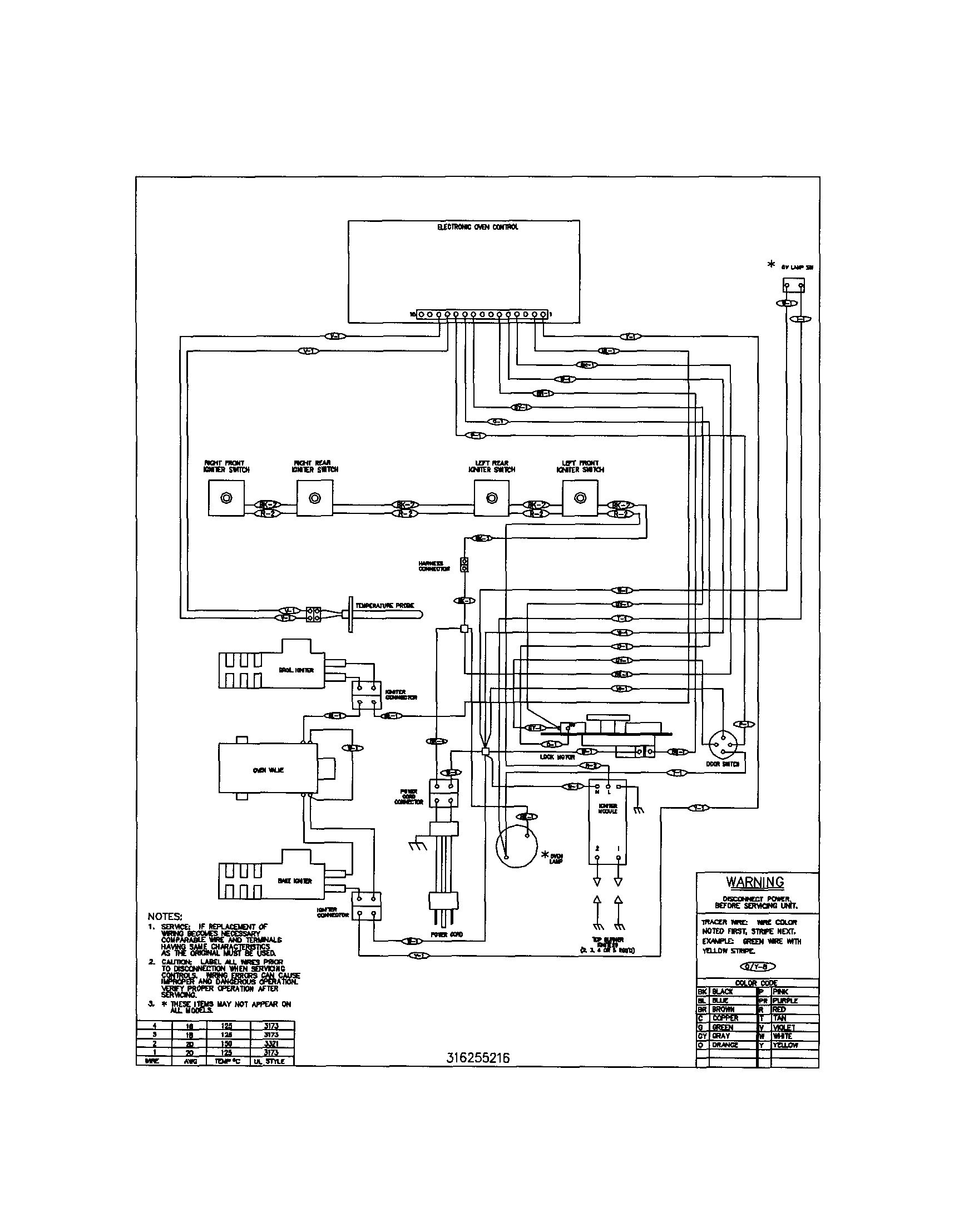 Frigidaire FGF366ASB wiring diagram diagram