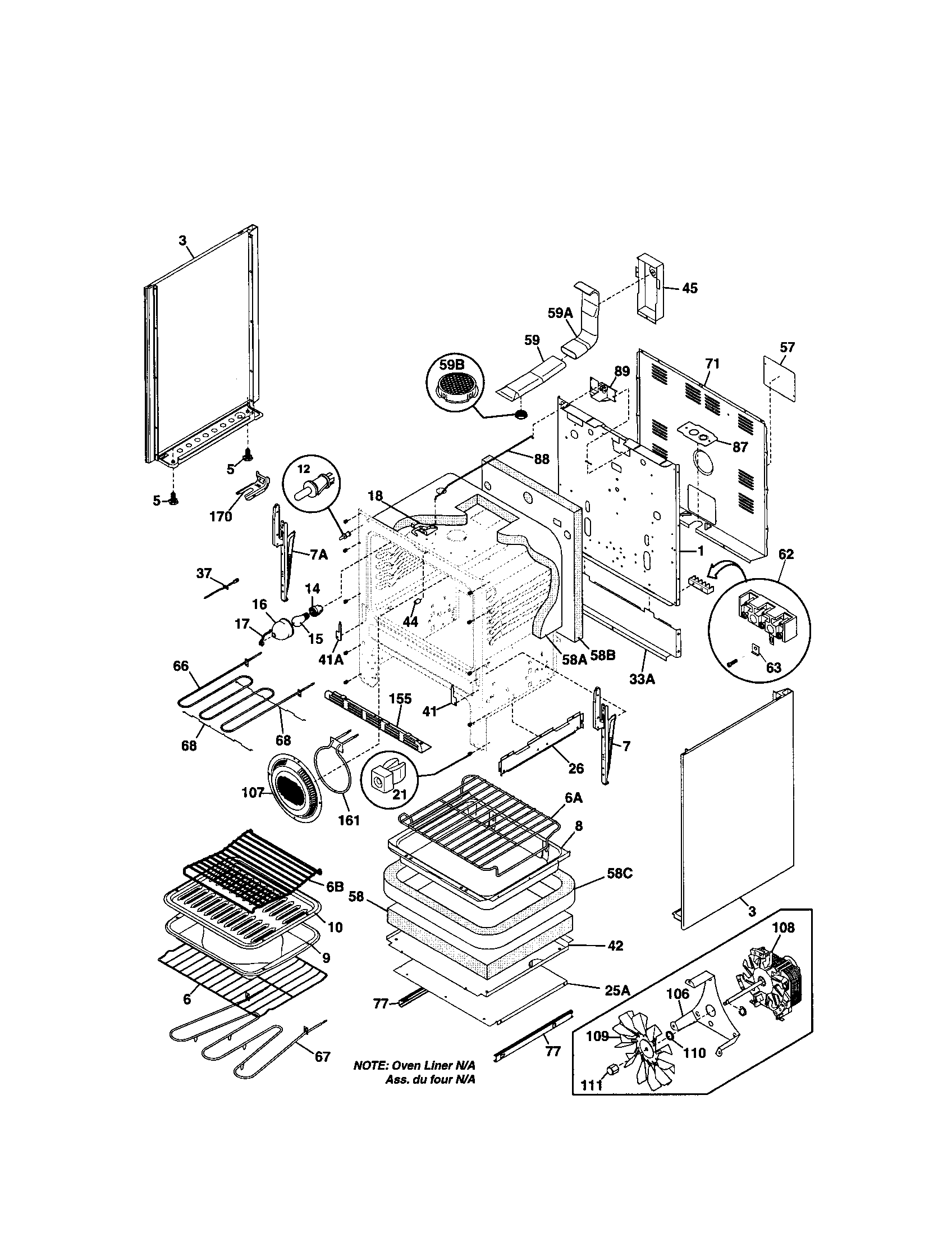 Kenmore Elite 79099112301 body diagram
