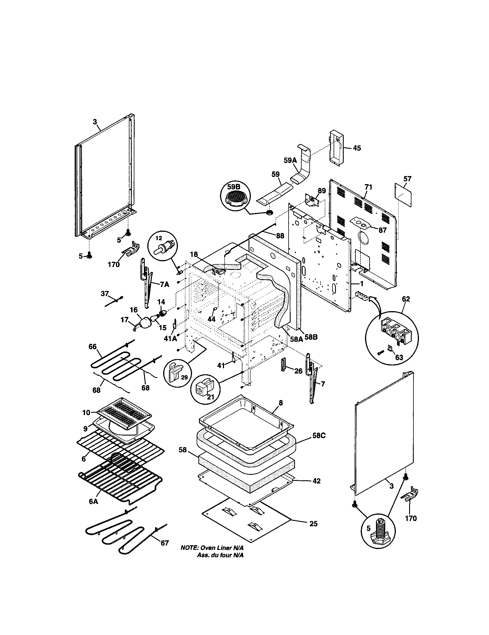 Kenmore 79095682302 body diagram