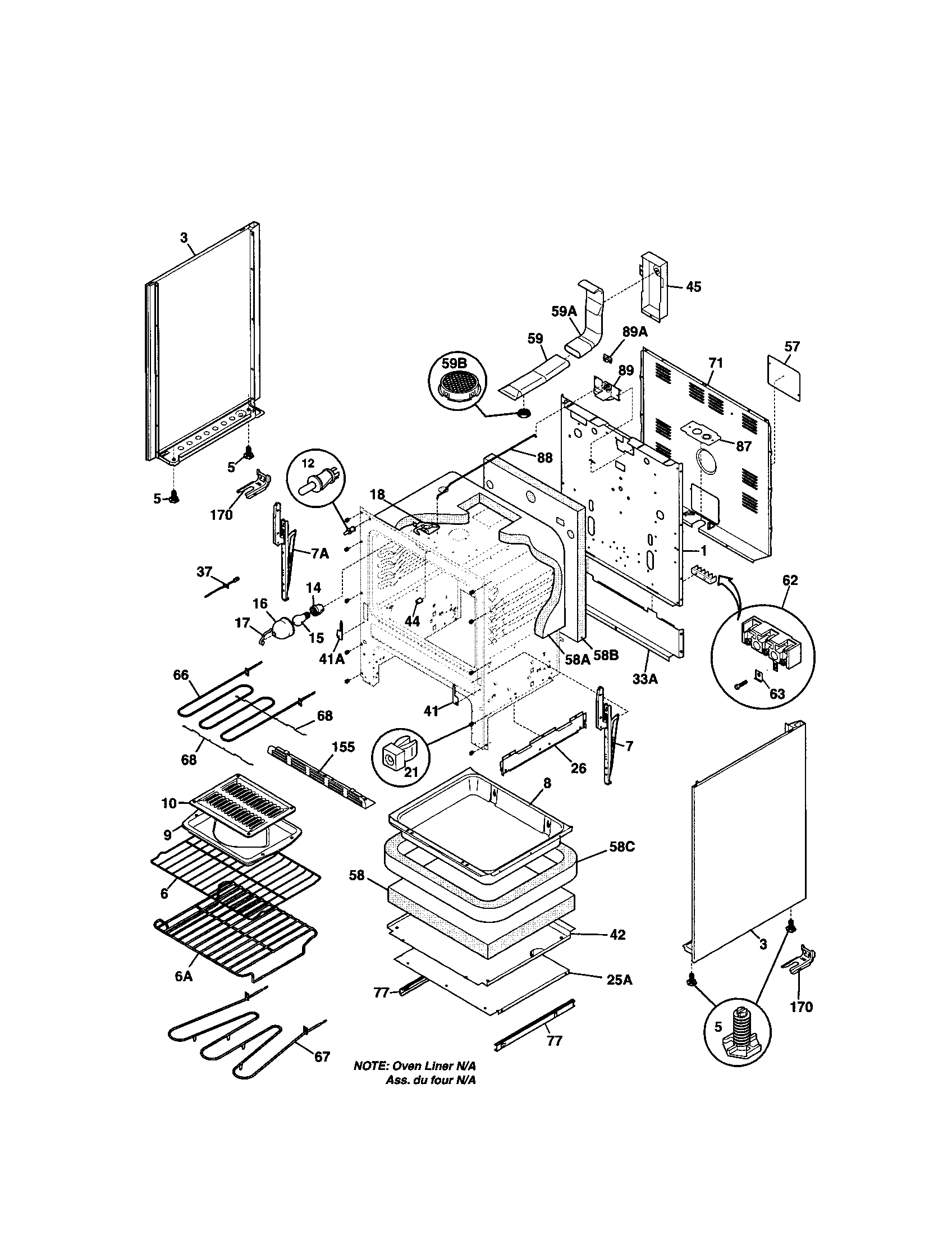 Kenmore 79095889302 body diagram