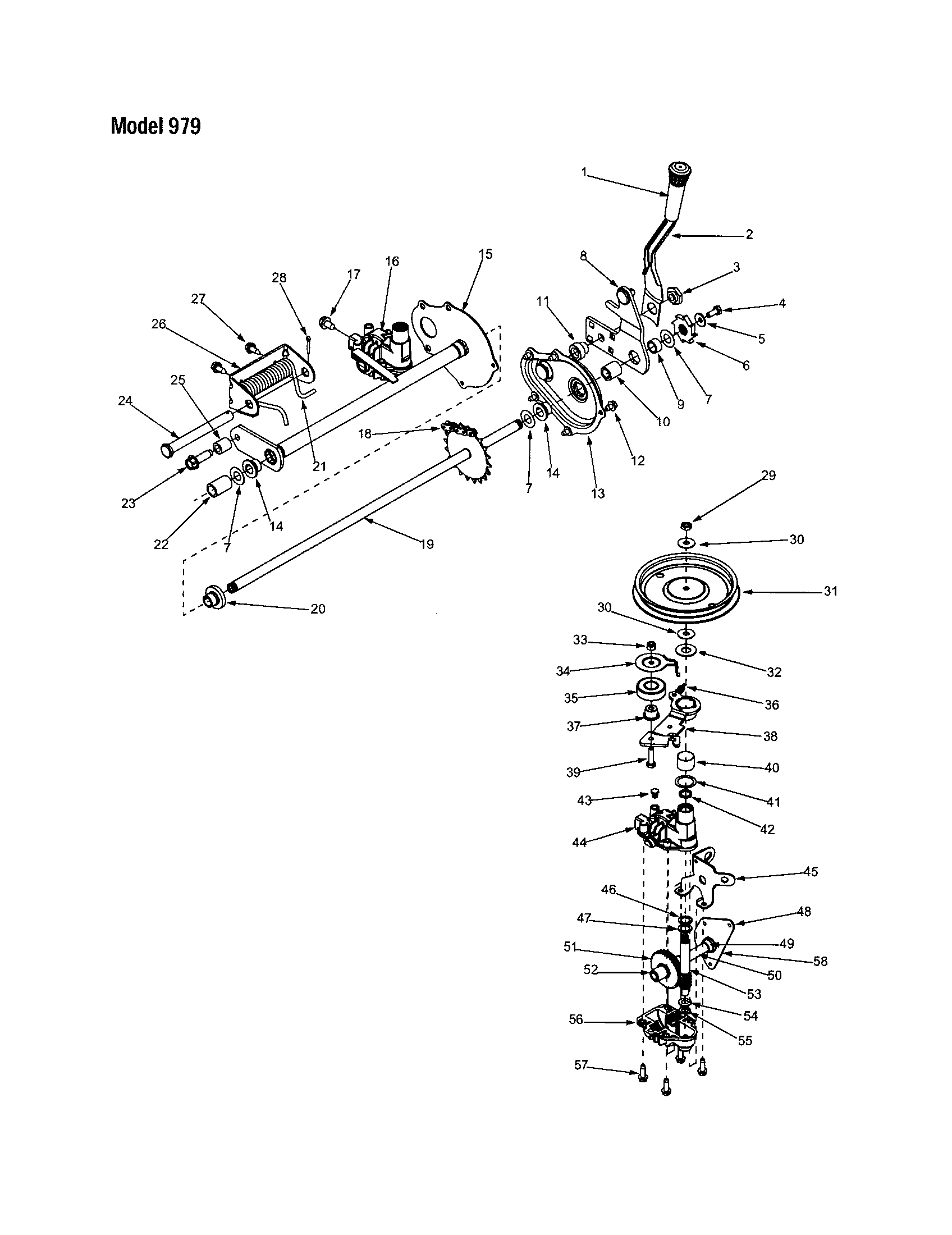MTD 12A-979L062 rear axle/housing/shaft diagram