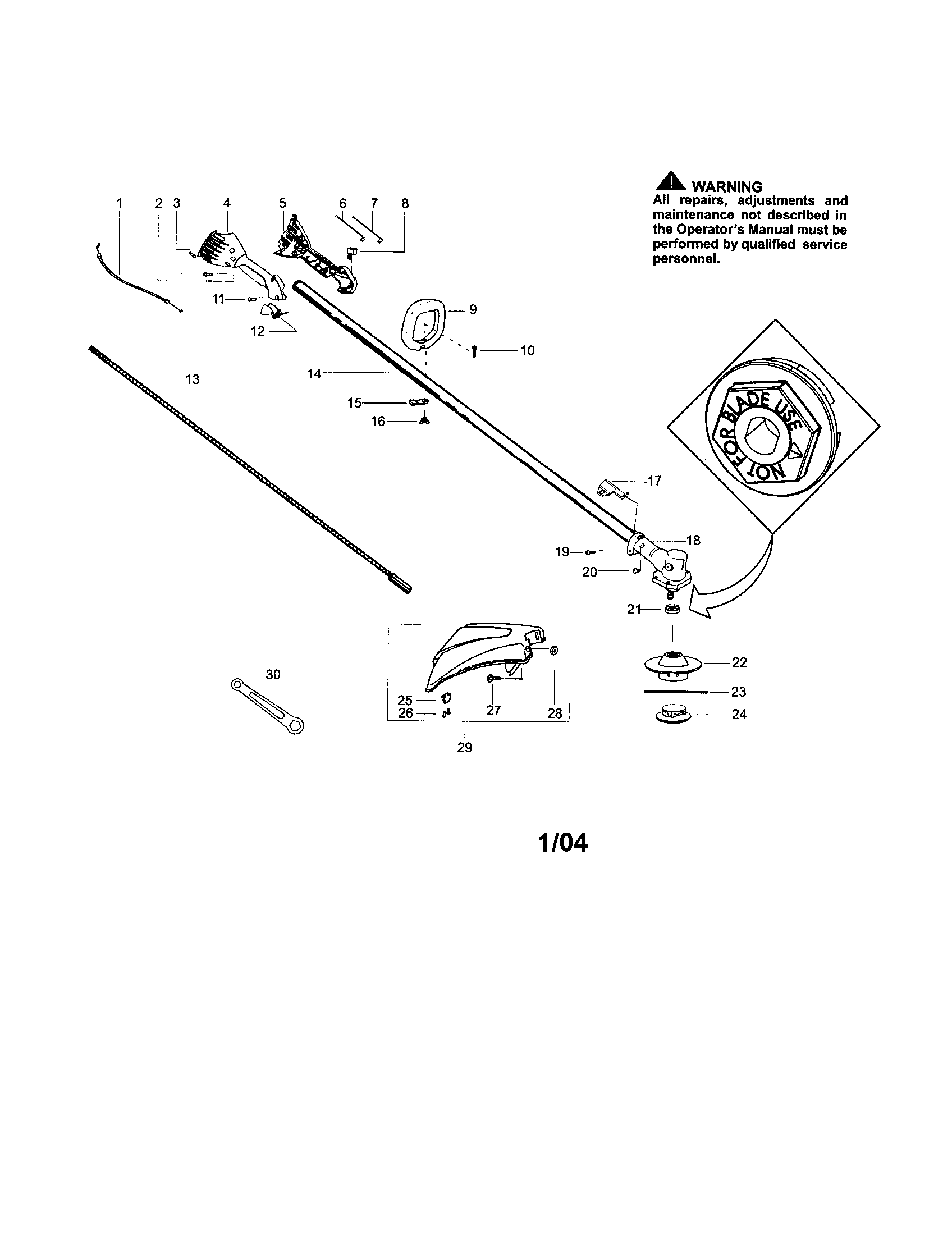 Craftsman 358348360 driveshaft/shield diagram