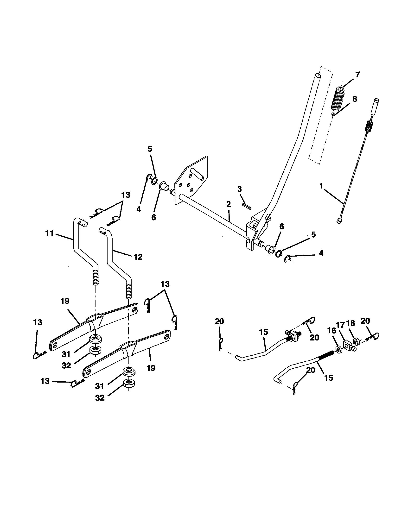 Craftsman 917277440 mower lift diagram