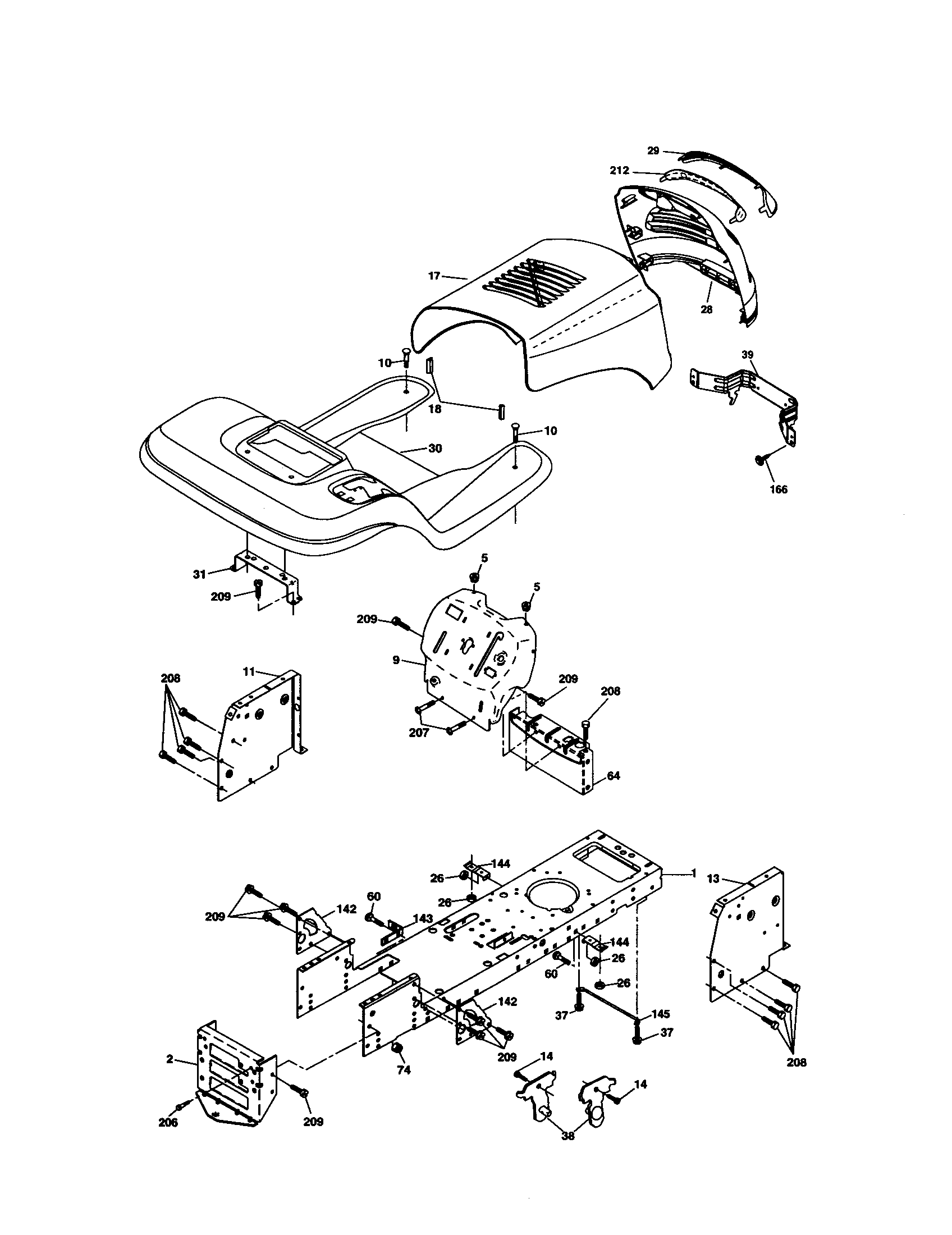 Craftsman 917277310 chassis and enclosures diagram