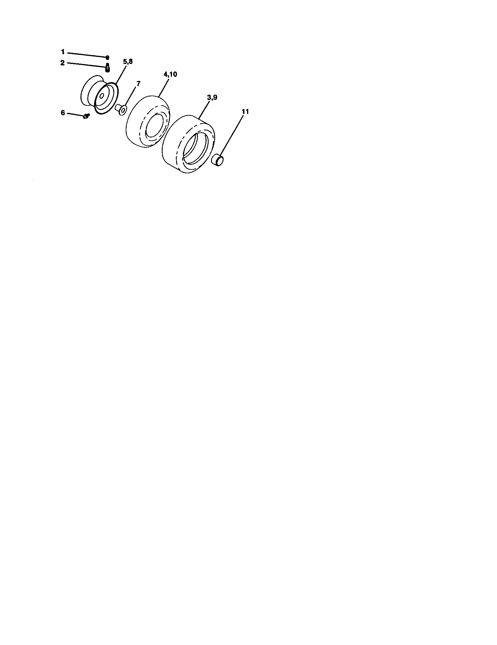 Craftsman 917277310 wheels and tires diagram