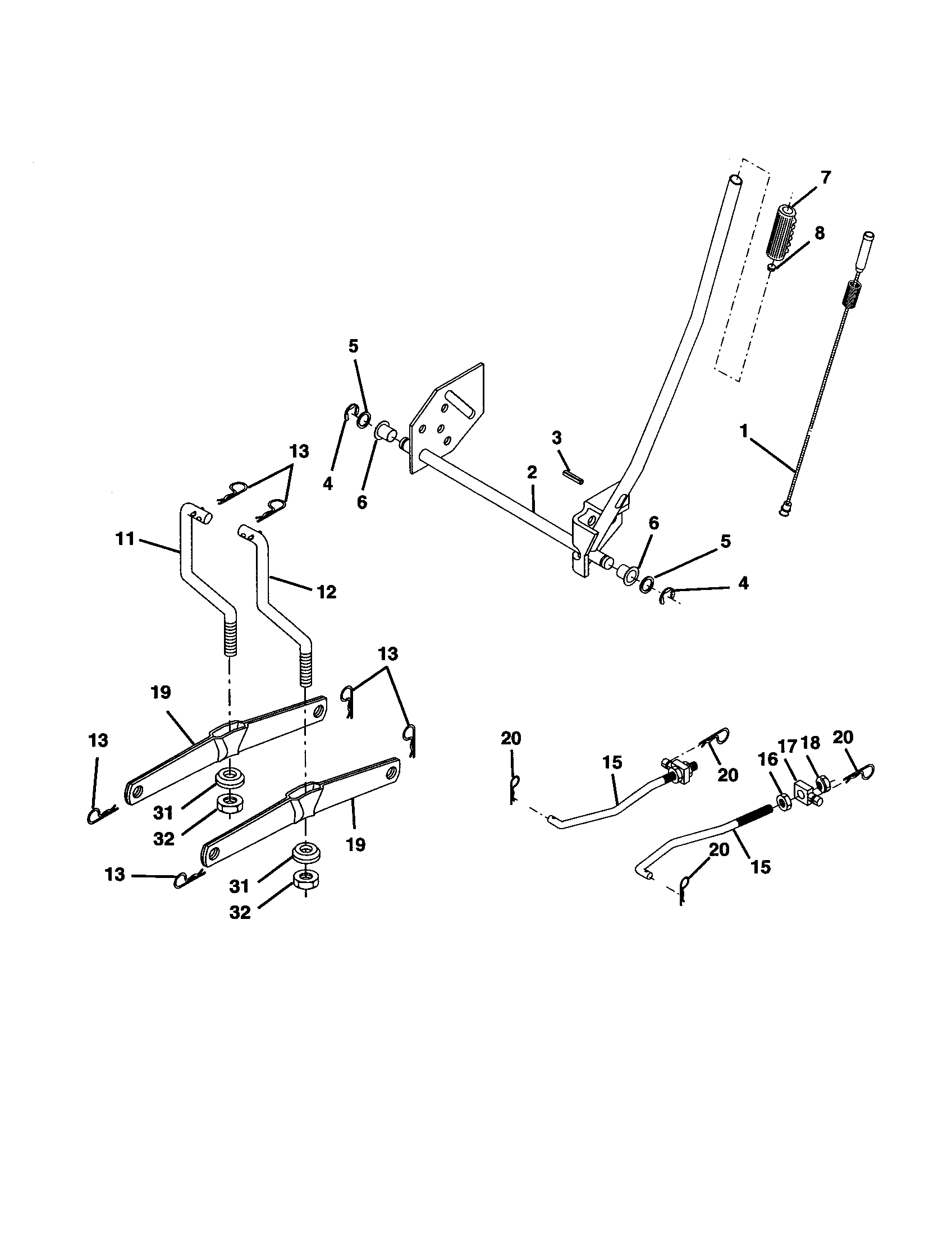 Craftsman 917277310 mower lift diagram
