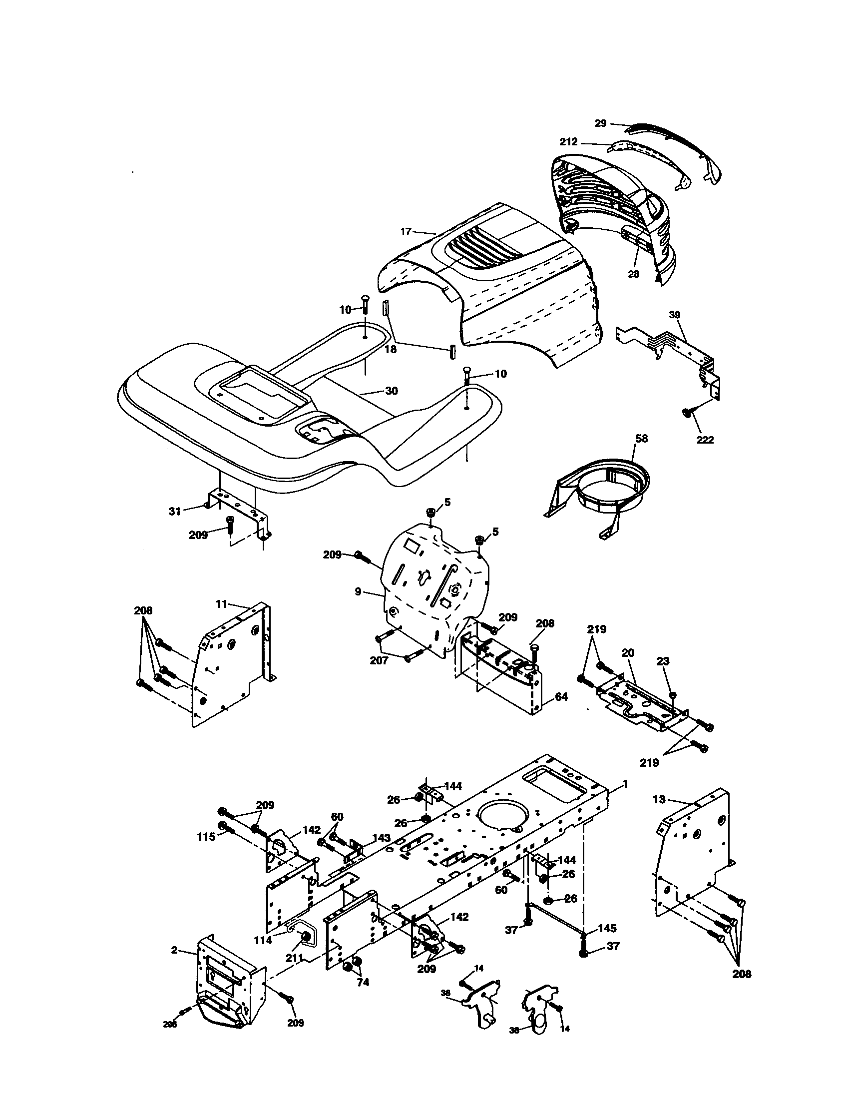 Craftsman 917277430 chassis and enclosures diagram